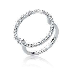 Pierścionek W510 z diamentami białe złoto Jubiler Kraków BigDIAMOND