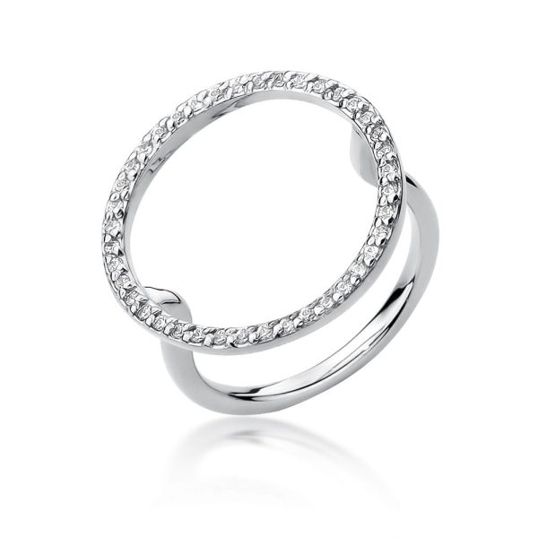 Pierścionek W510 z diamentami białe złoto Jubiler Kraków BigDIAMOND