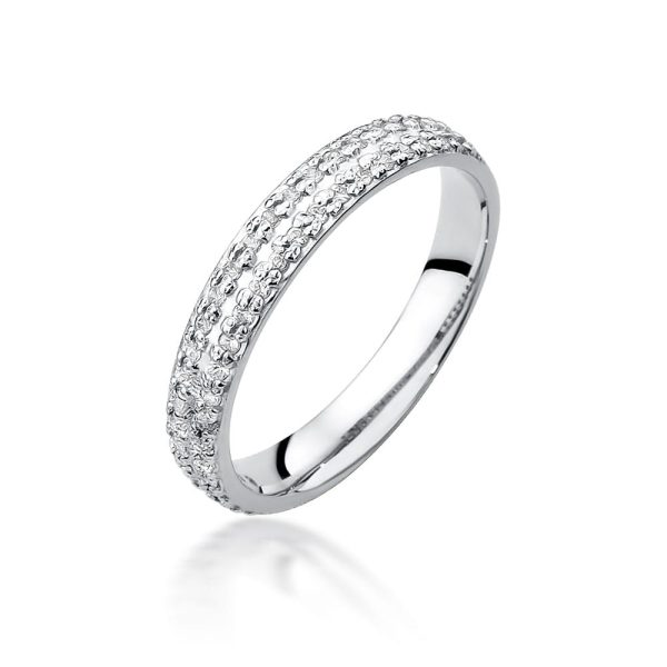 Pierścionek W522 z diamentami białe złoto Jubiler Kraków BigDIAMOND