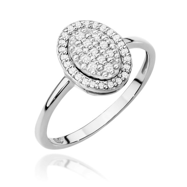 Pierścionek W570 z diamentami białe złoto Jubiler Kraków BigDIAMOND