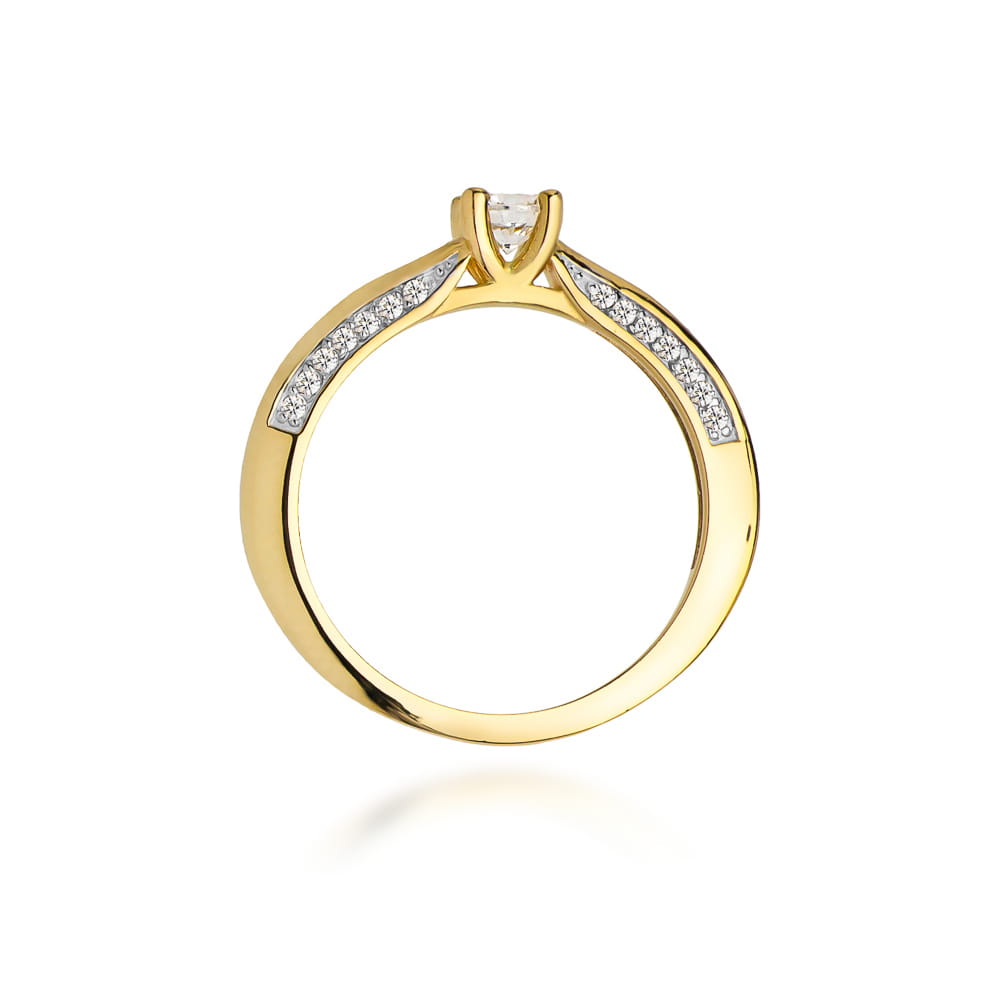Pierścionek z kamieniem diament laboratoryjny 0,44 ct · W0009 - obrazek 3