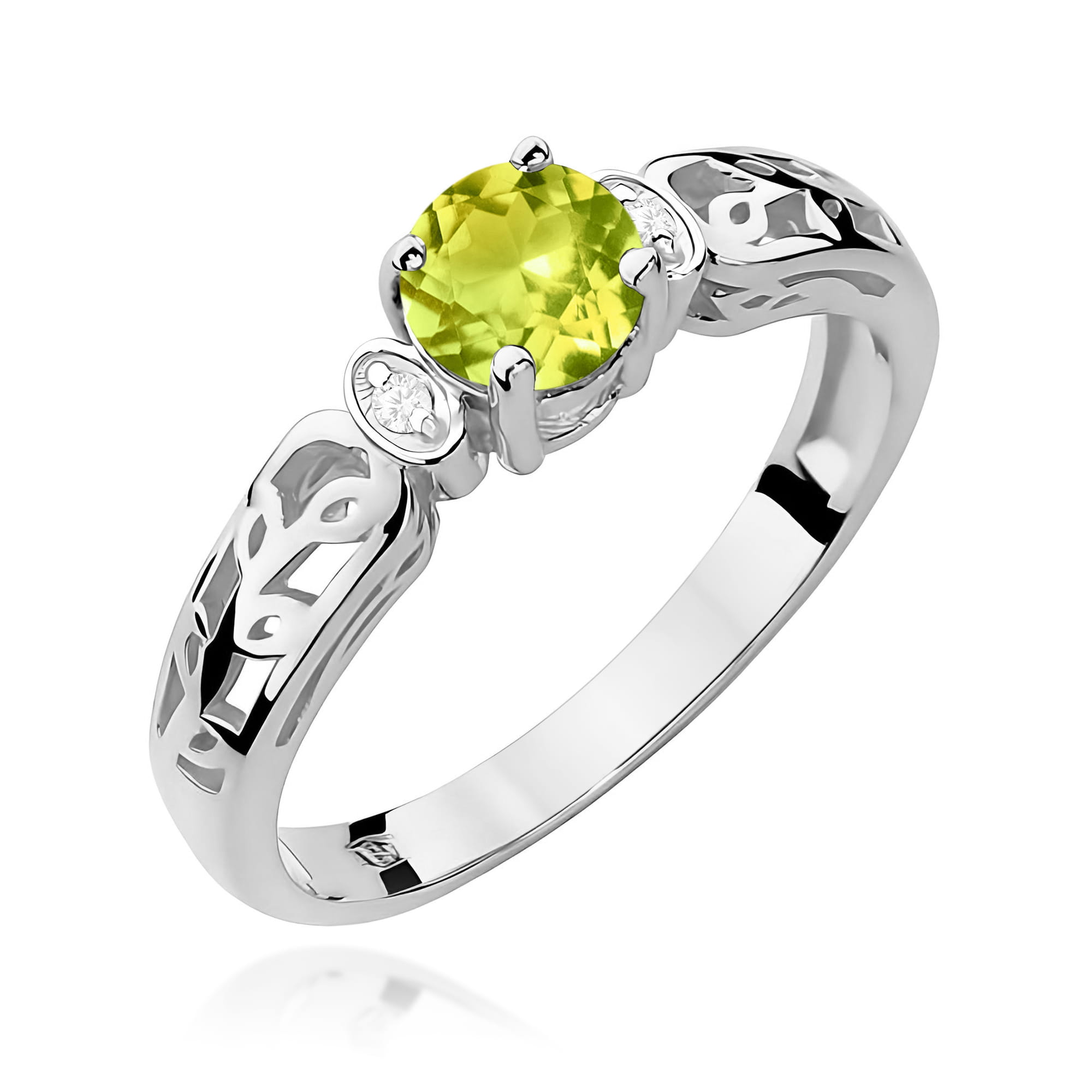 Pierścionek z kamieniem oliwin 0,60 ct W0014 · W014