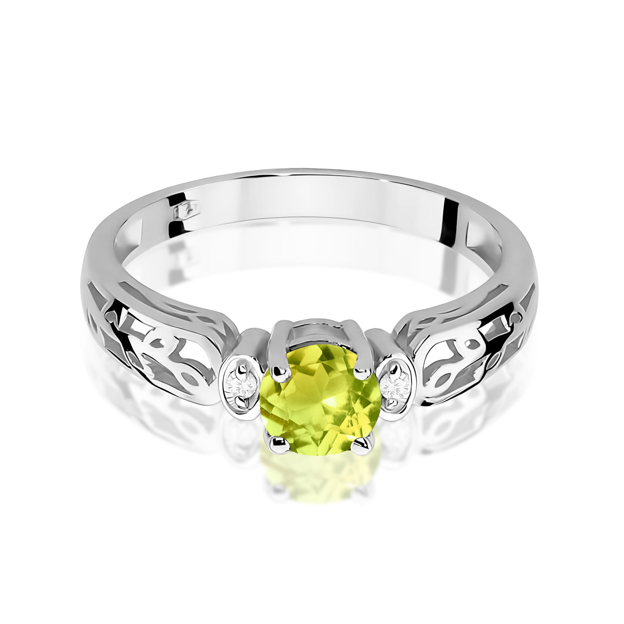 Pierścionek z kamieniem oliwin 0,60 ct W0014 · W014 - obrazek 2