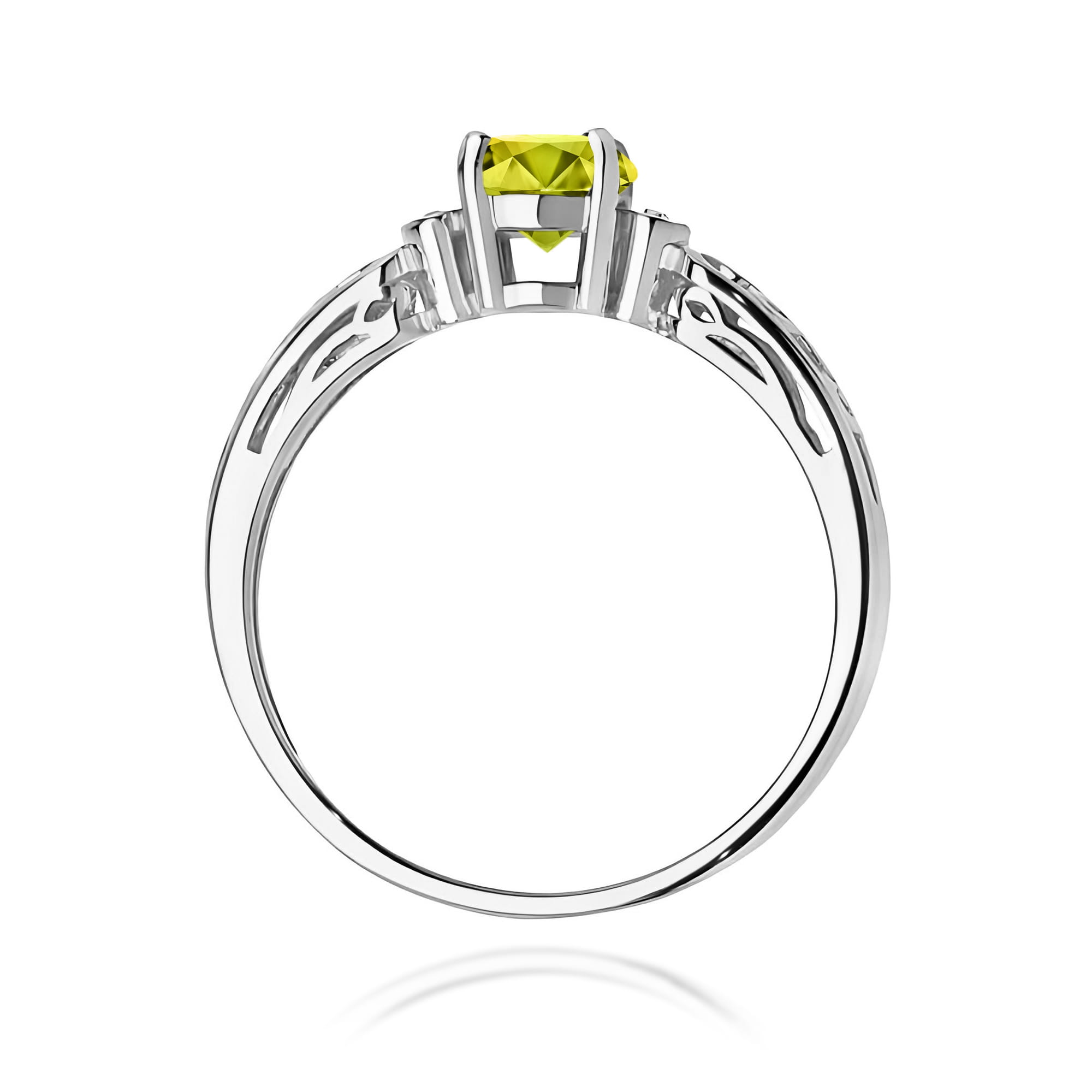 Pierścionek z kamieniem oliwin 0,60 ct W0014 · W014 - obrazek 3