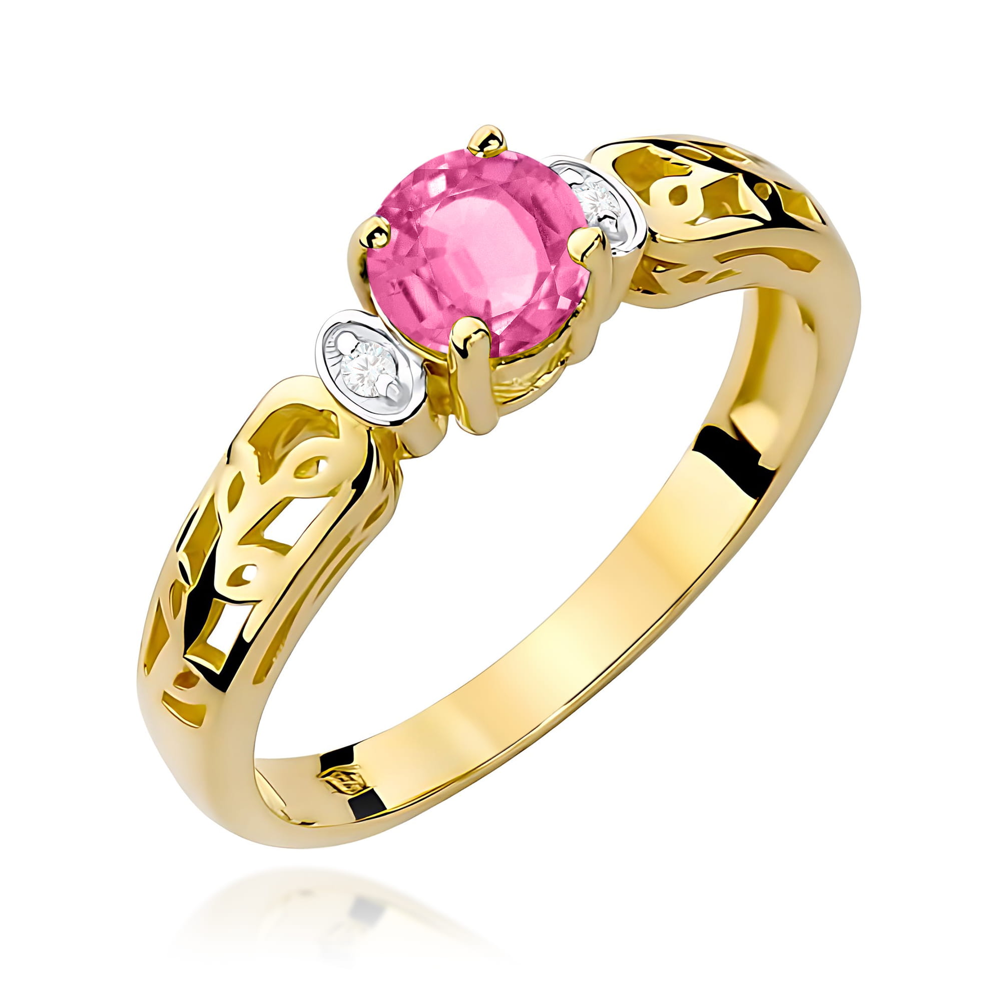 Pierścionek z kamieniem topaz różowy 0,60 ct W0014 · W014
