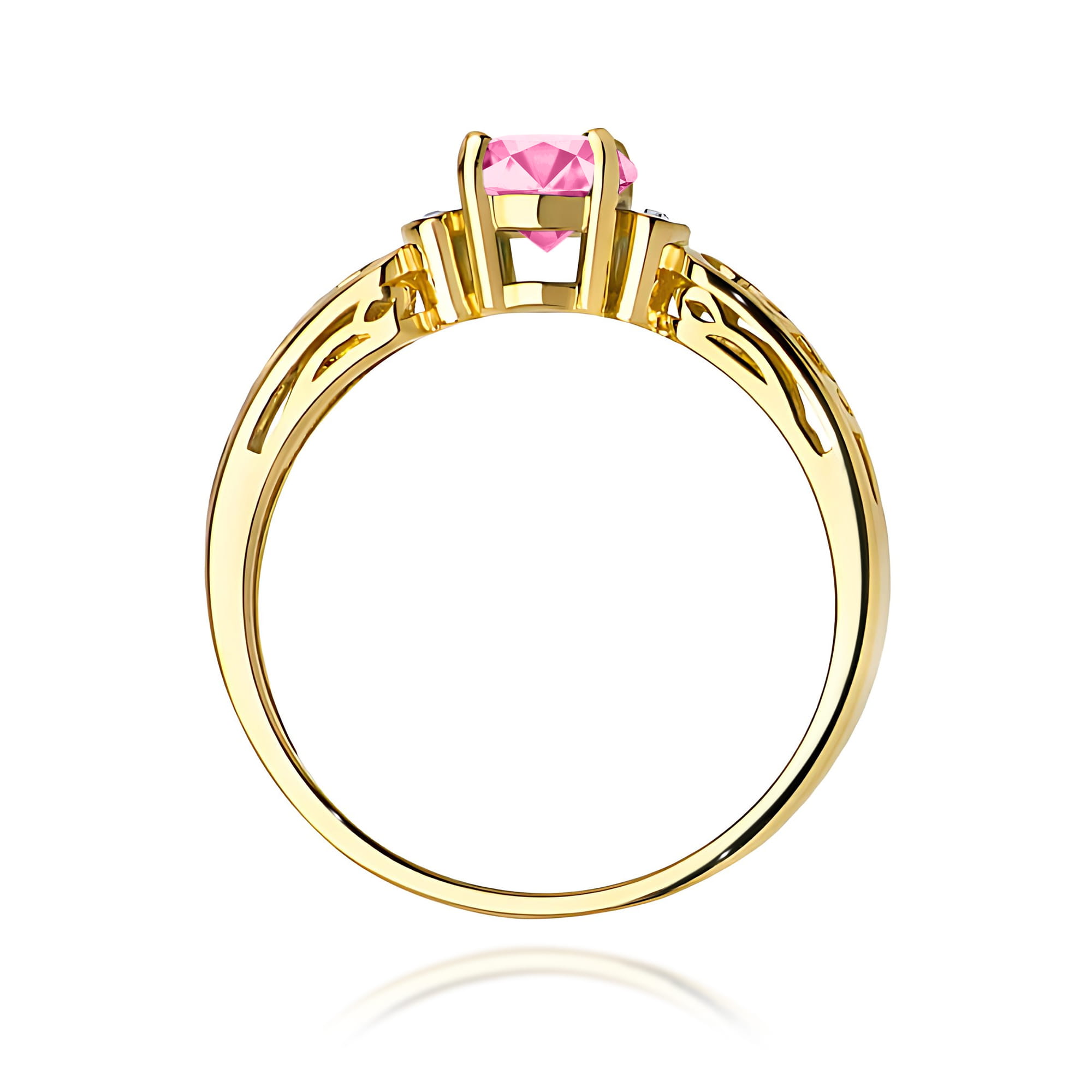 Pierścionek z kamieniem topaz różowy 0,60 ct W0014 · W014 - obrazek 3