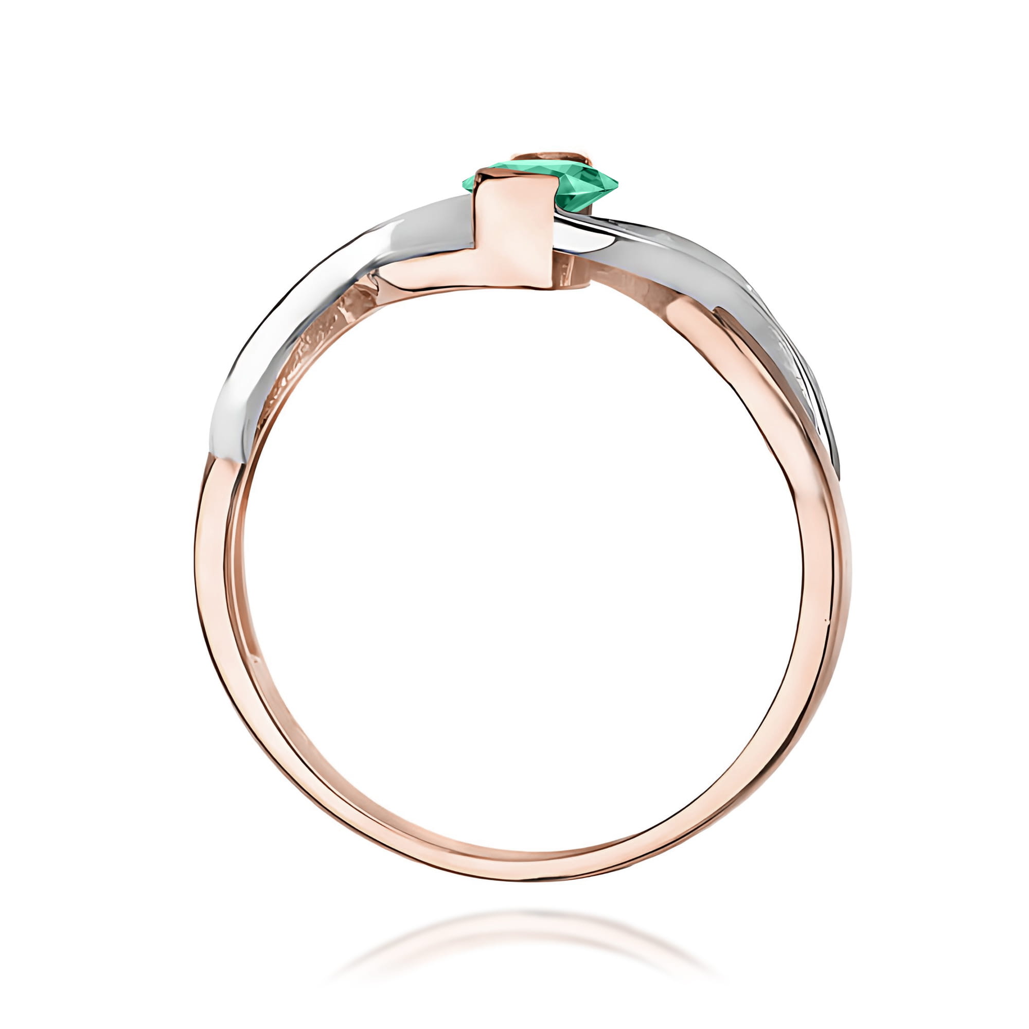 Pierścionek z szmaragdem 0,40 ct W0028 · W028 - obrazek 3