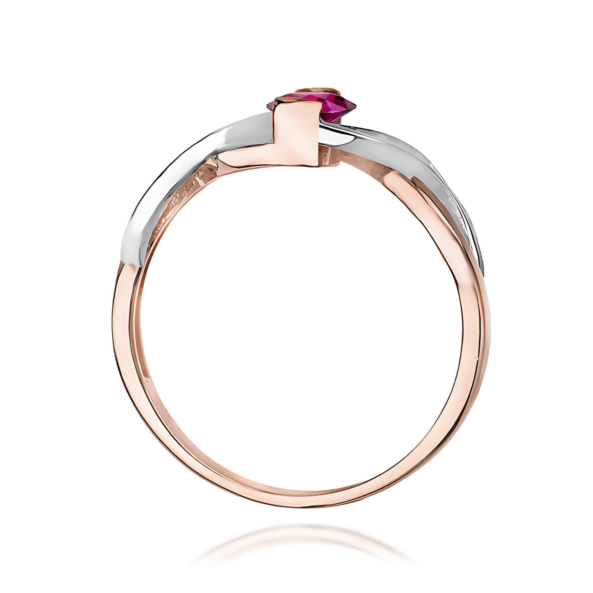 Pierścionek z kamieniem rodolit 0,50 ct · W0028 - obrazek 3