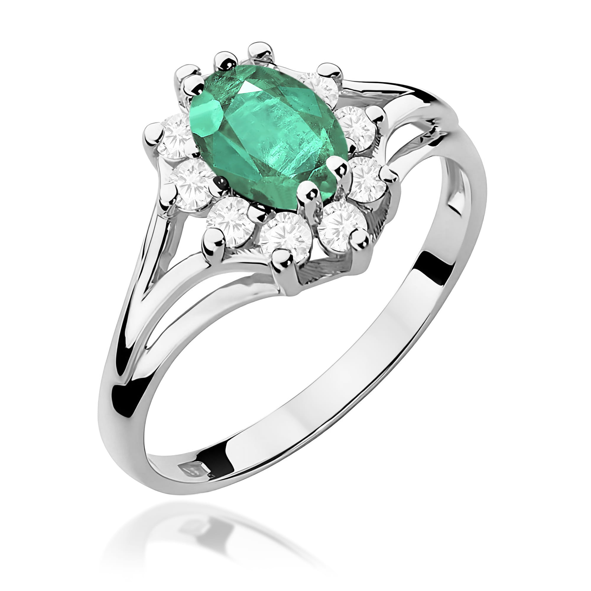 Pierścionek z szmaragdem 0,80 ct W0037 · W037