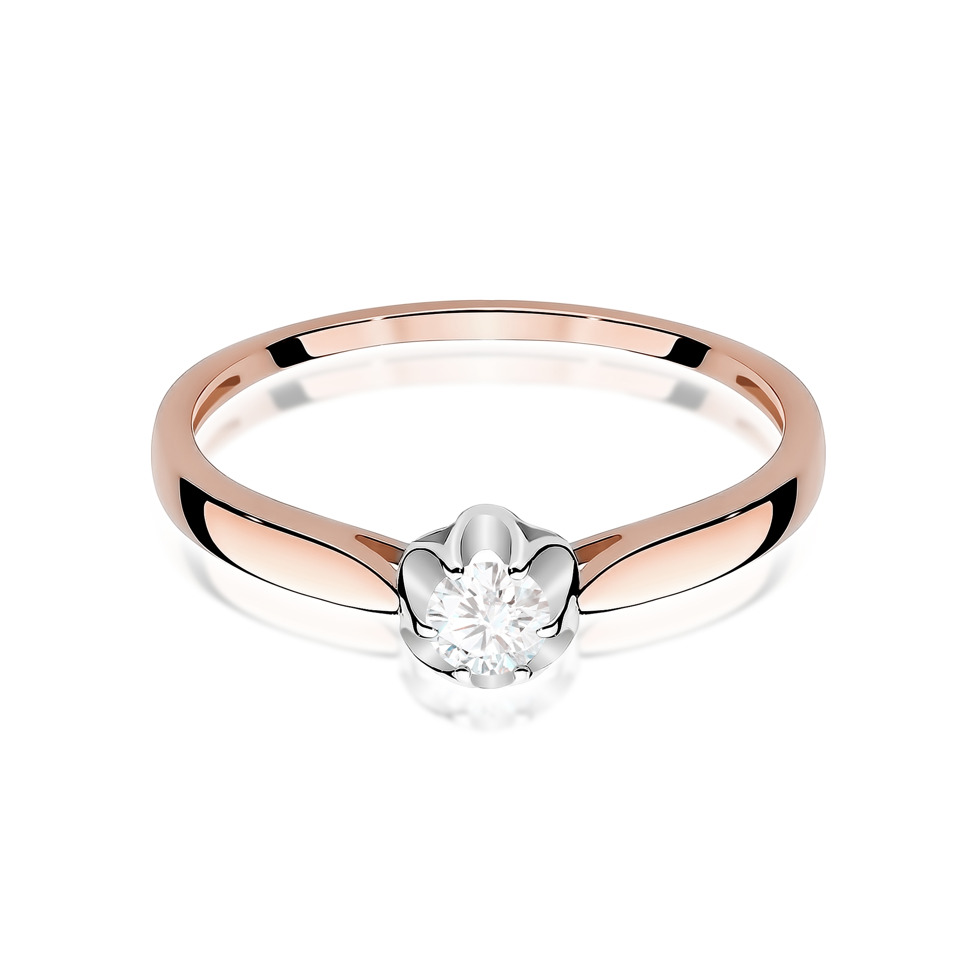 Pierścionek z diamentem 0,15 ct W0062 · W062 - obrazek 2