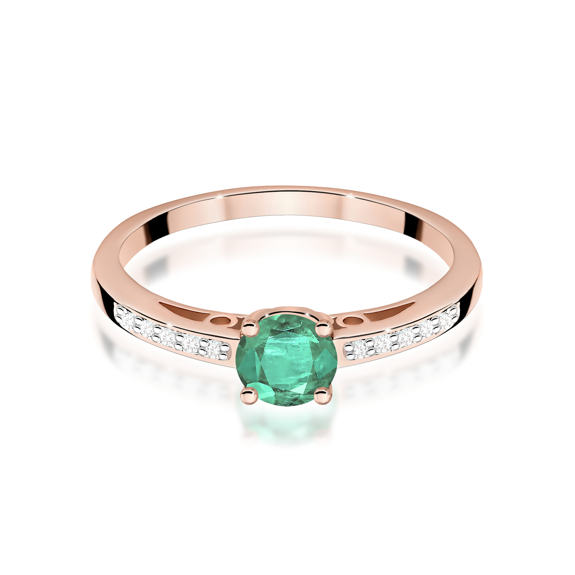 Pierścionek z szmaragdem 0,50 ct W0066 · W066 - obrazek 2