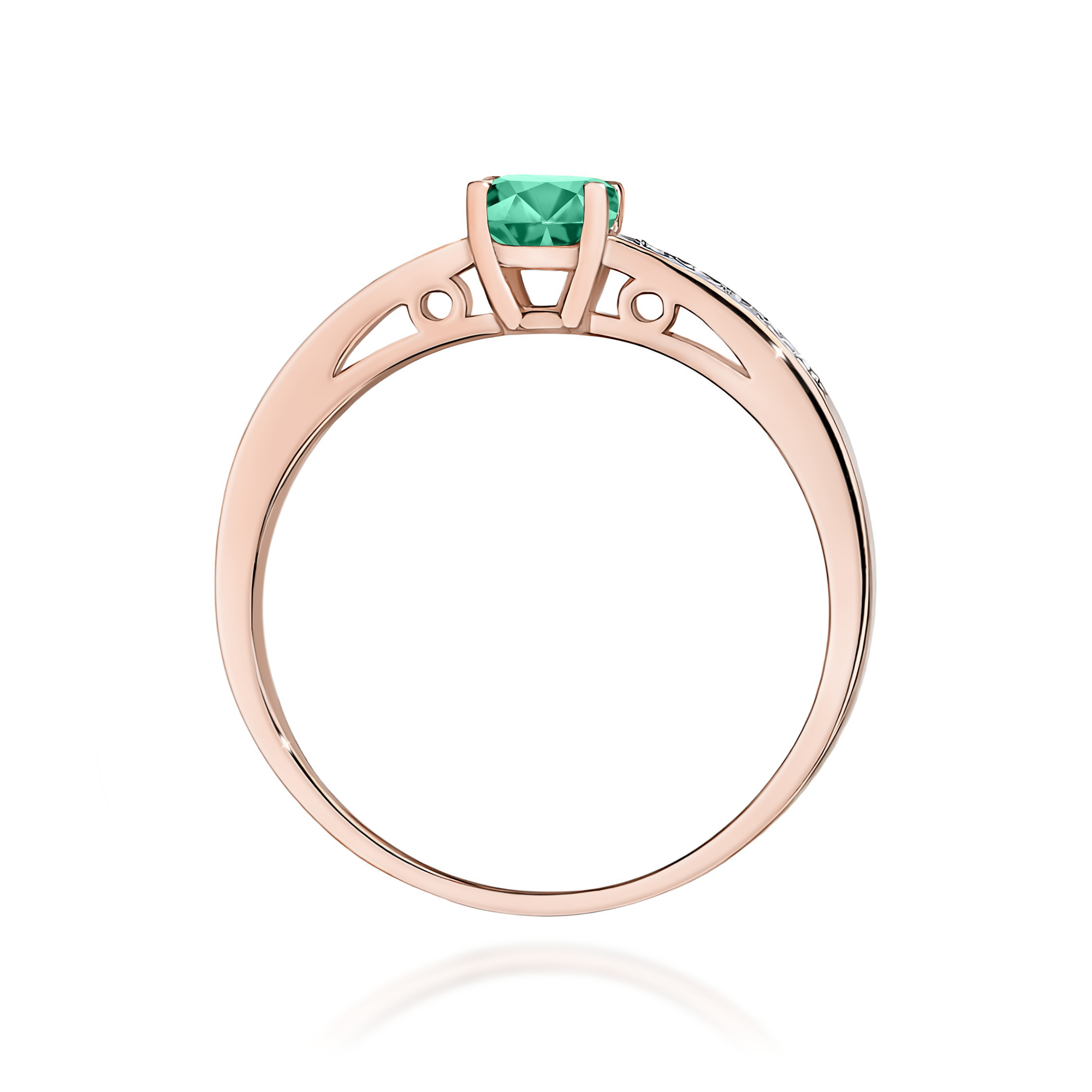 Pierścionek z szmaragdem 0,50 ct W0066 · W066 - obrazek 3