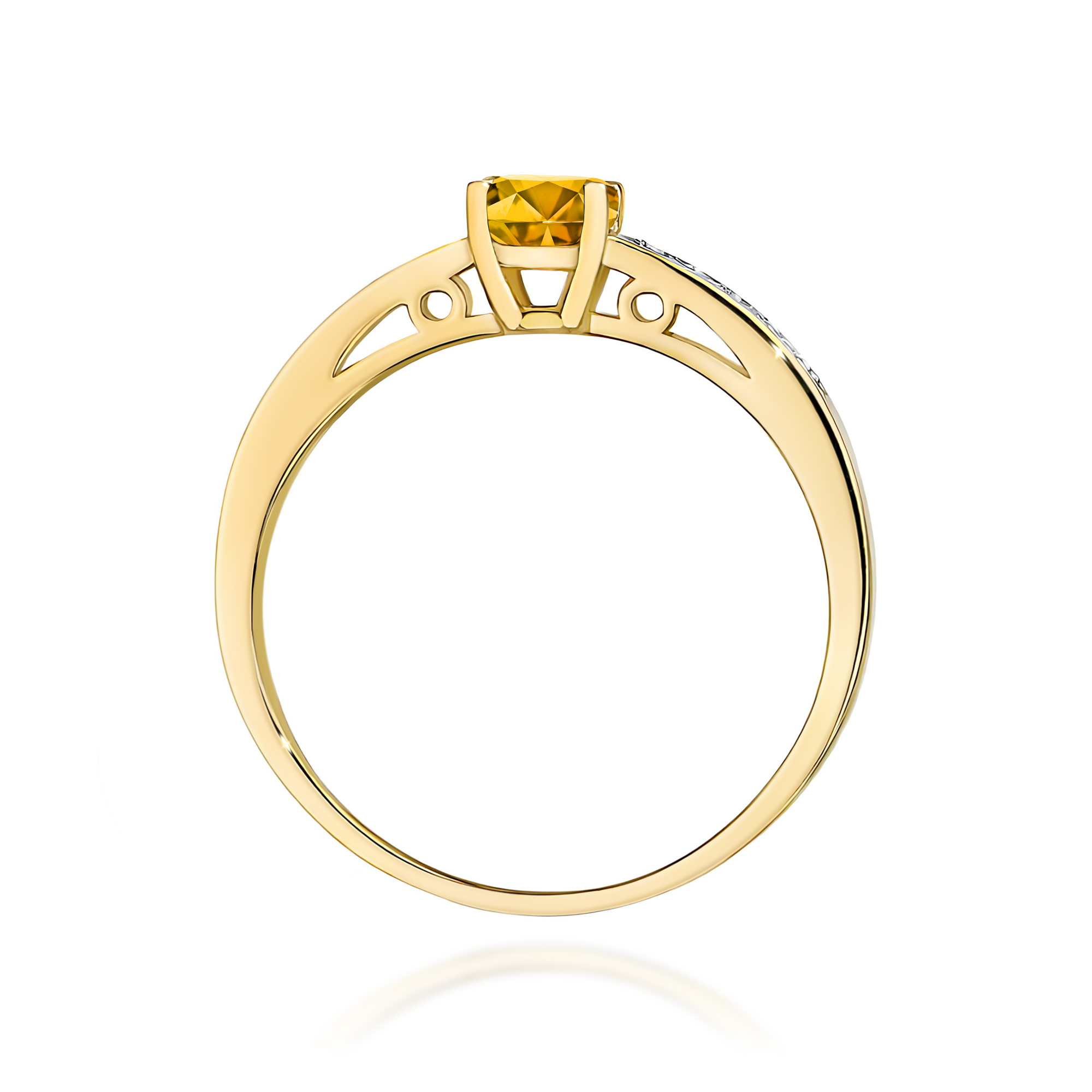 Pierścionek z kamieniem cytryn 0,50 ct W0066 · W066 - obrazek 3