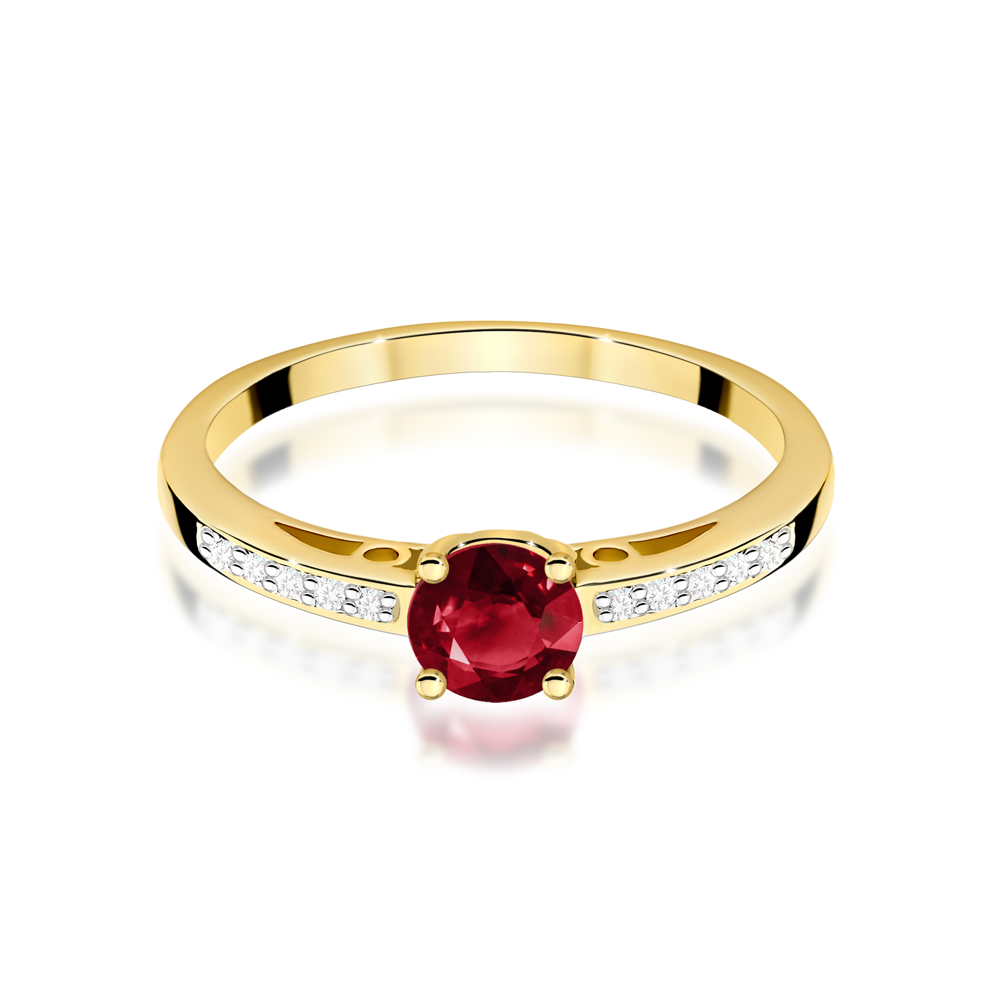 Pierścionek z kamieniem granat 0,60 ct W0066 · W066 - obrazek 2