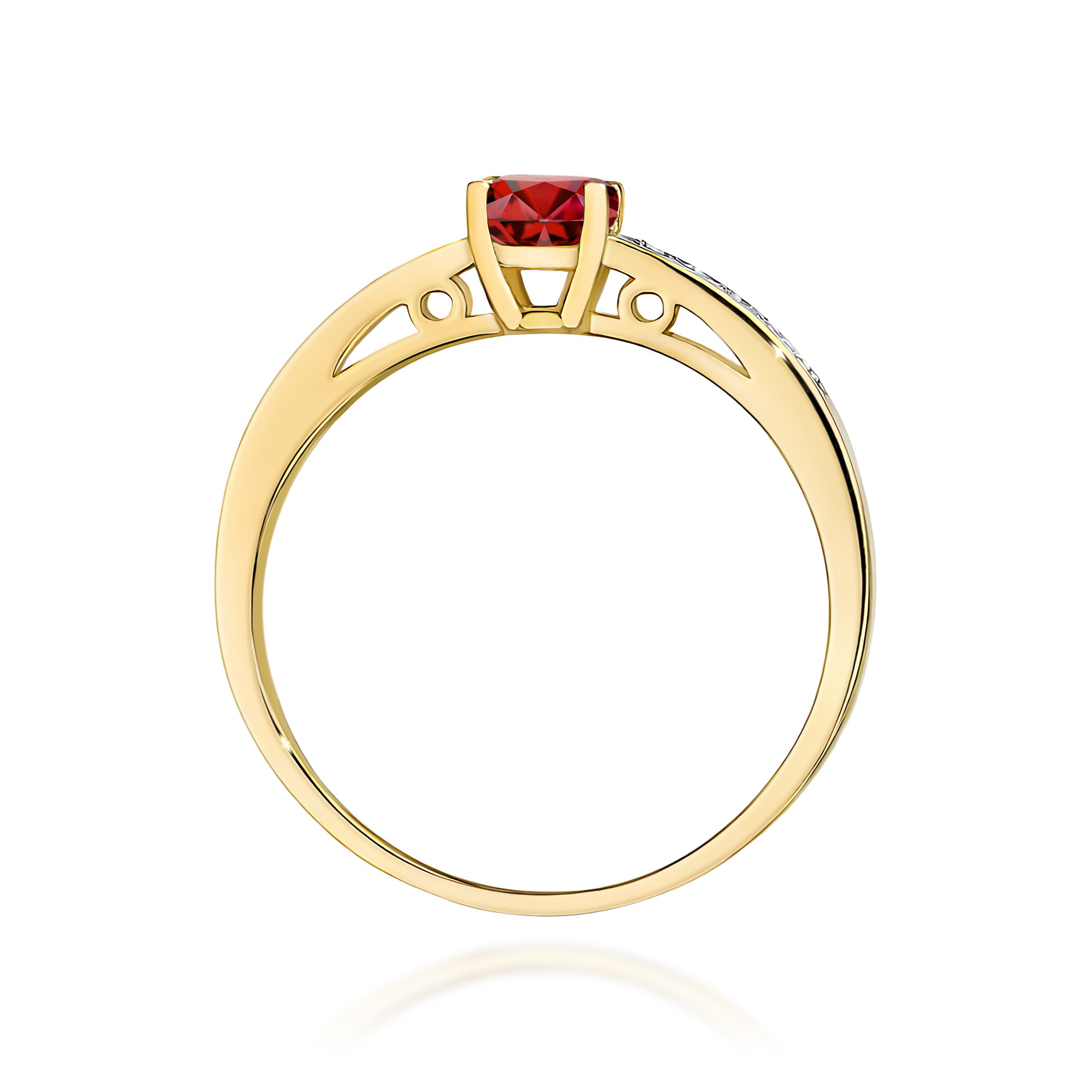 Pierścionek z kamieniem granat 0,60 ct W0066 · W066 - obrazek 3