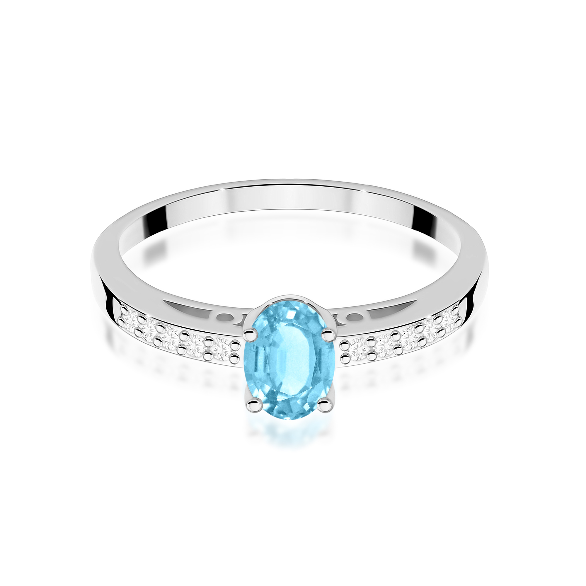 Pierścionek z kamieniem topaz swiss 0,50 ct W0067 · W067 - obrazek 2