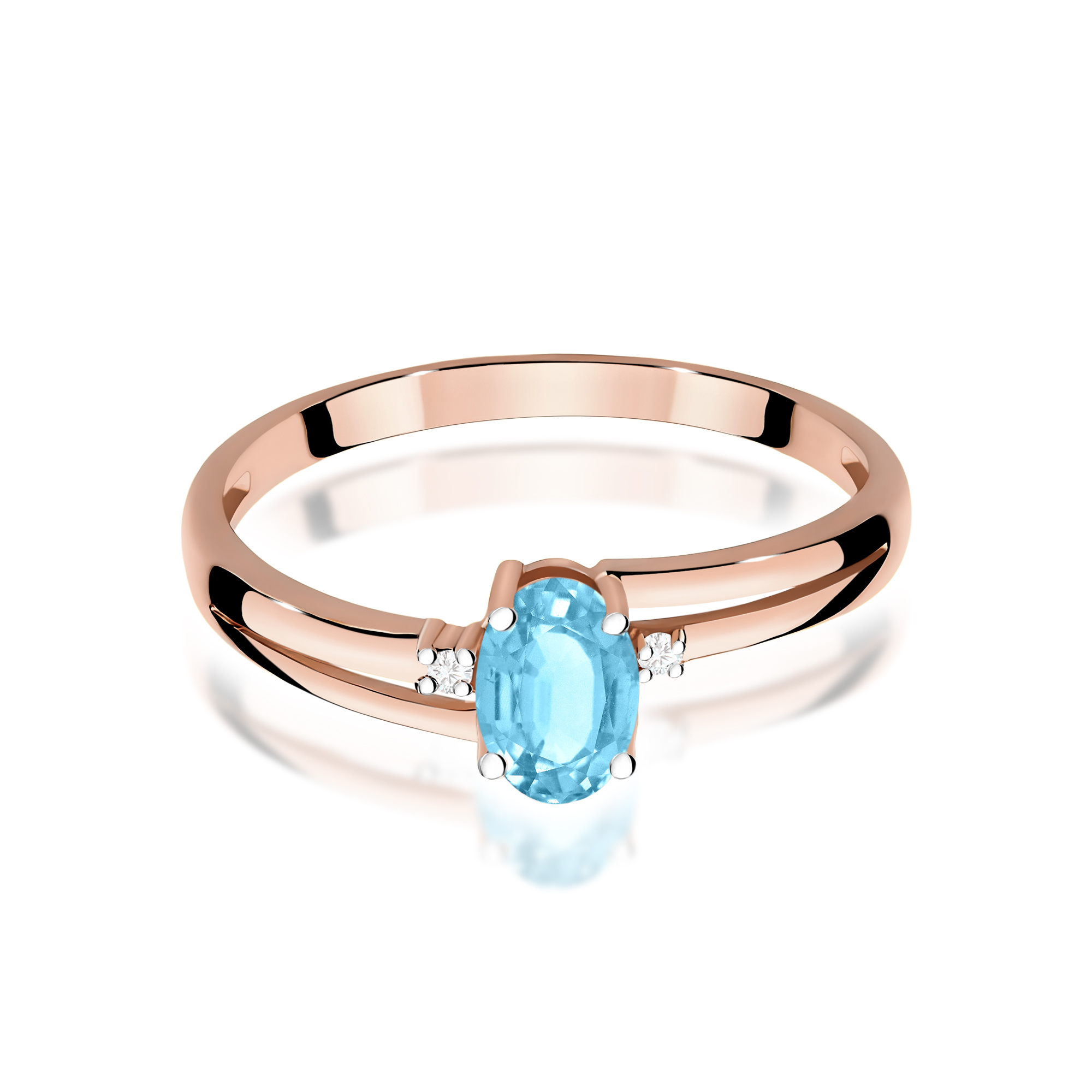 Pierścionek z kamieniem topaz swiss 0,50 ct W0068 · W068 - obrazek 2