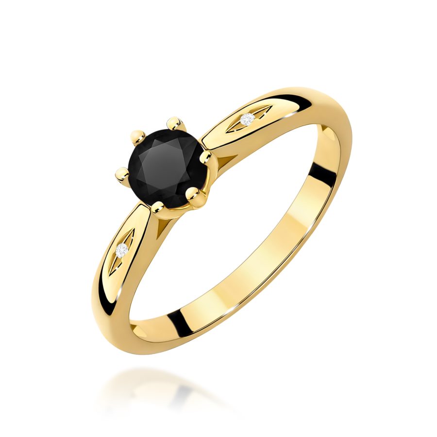 Ring with black diamond 0,50 ct
