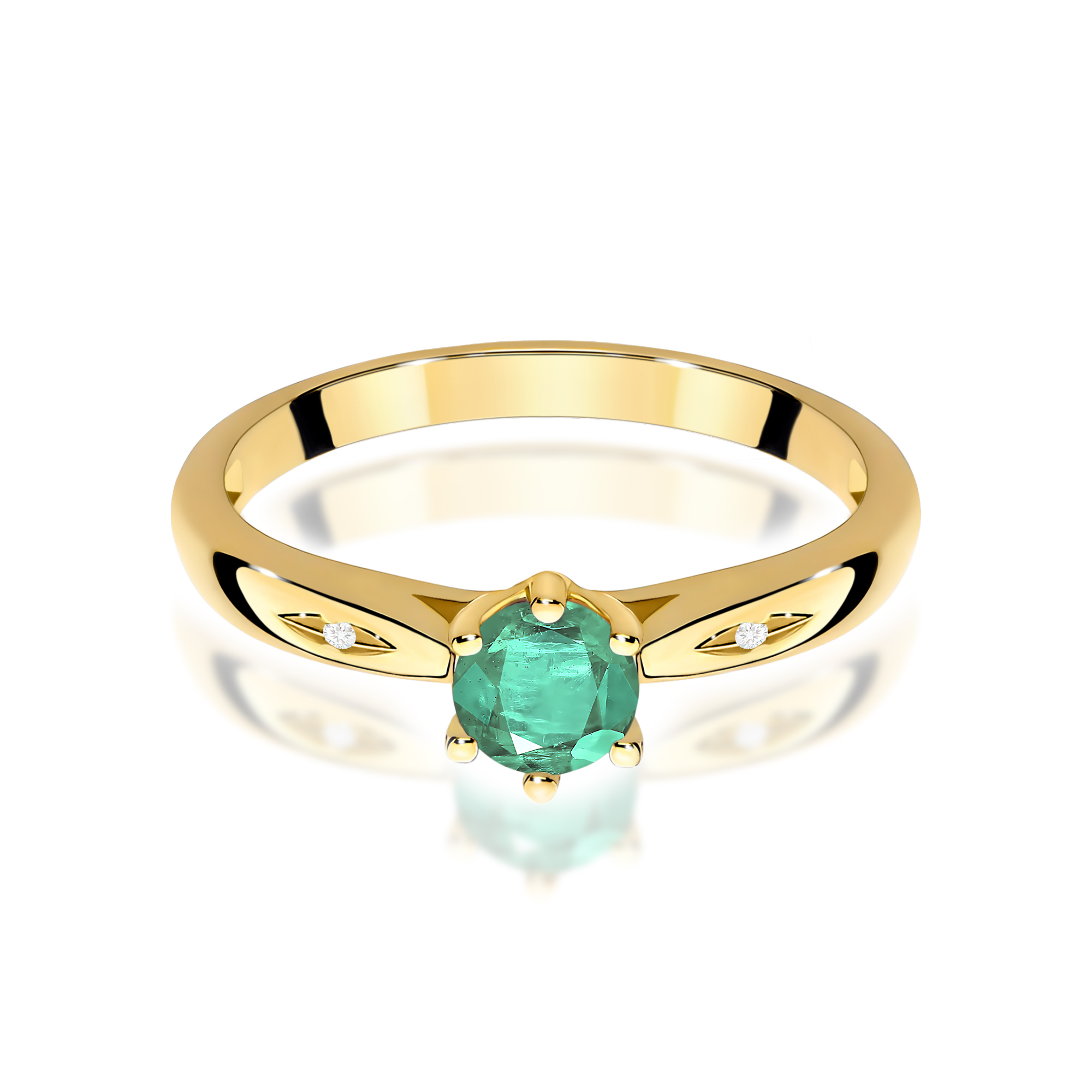 Pierścionek z szmaragdem 0,50 ct W0074 · W074 - obrazek 2