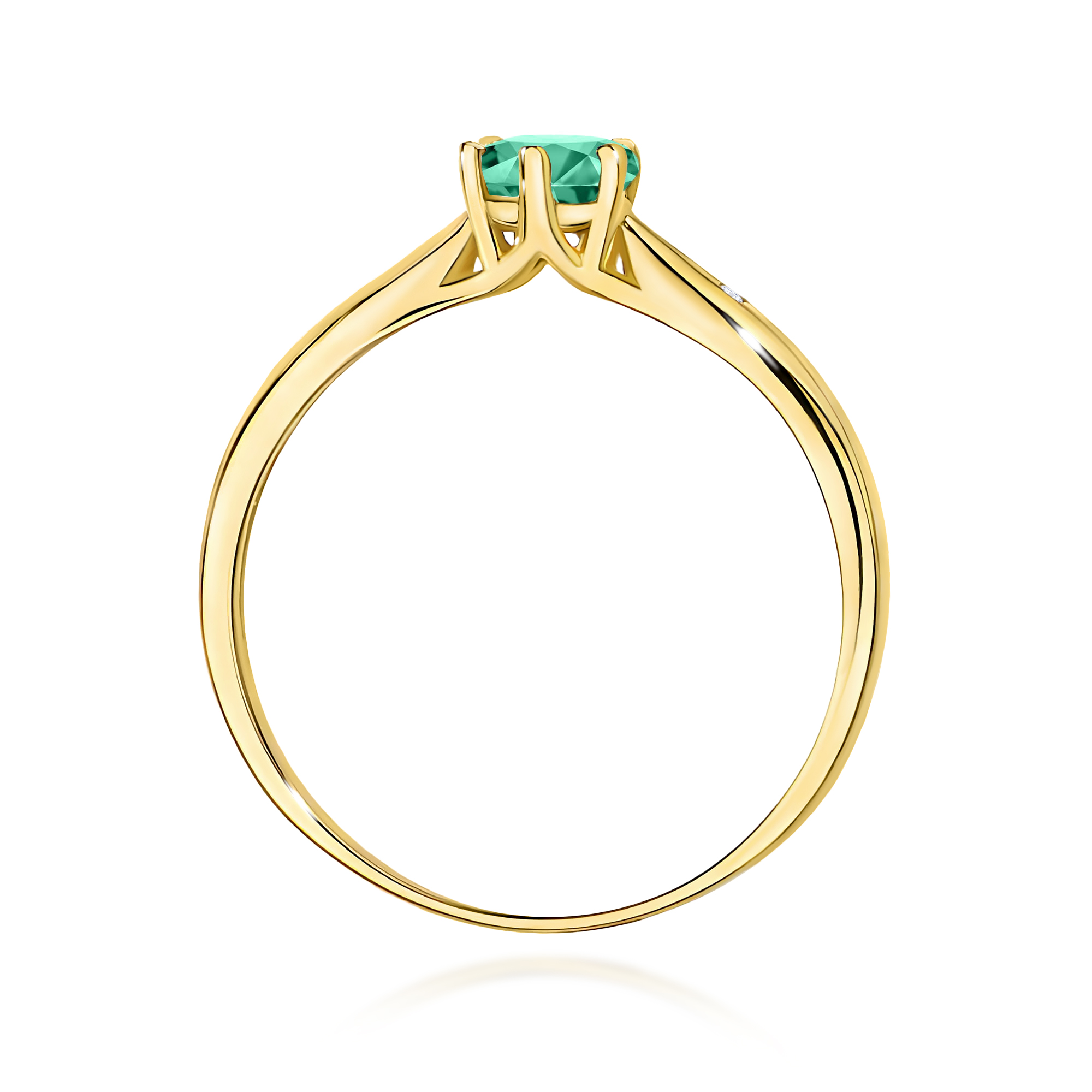 Pierścionek z szmaragdem 0,50 ct W0074 · W074 - obrazek 3