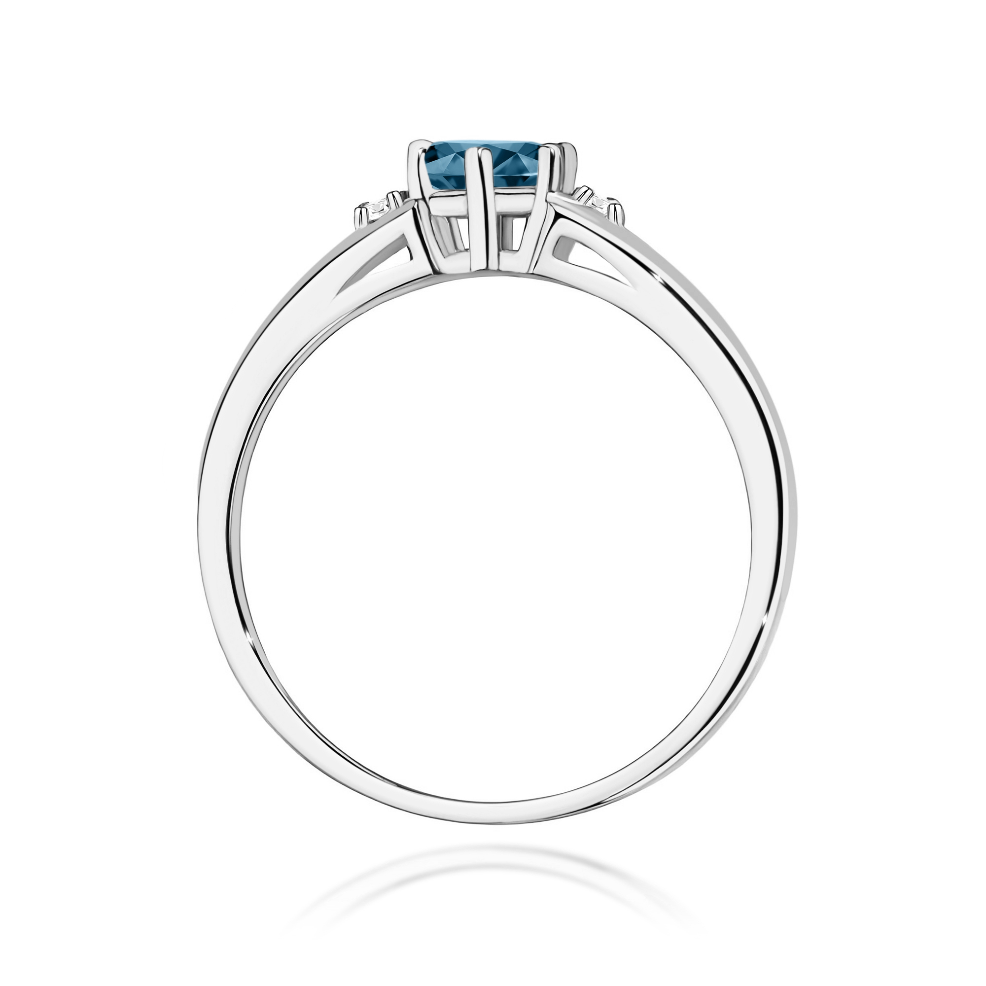 Pierścionek z kamieniem topaz london blue 0,50 ct · W0076 - obrazek 3