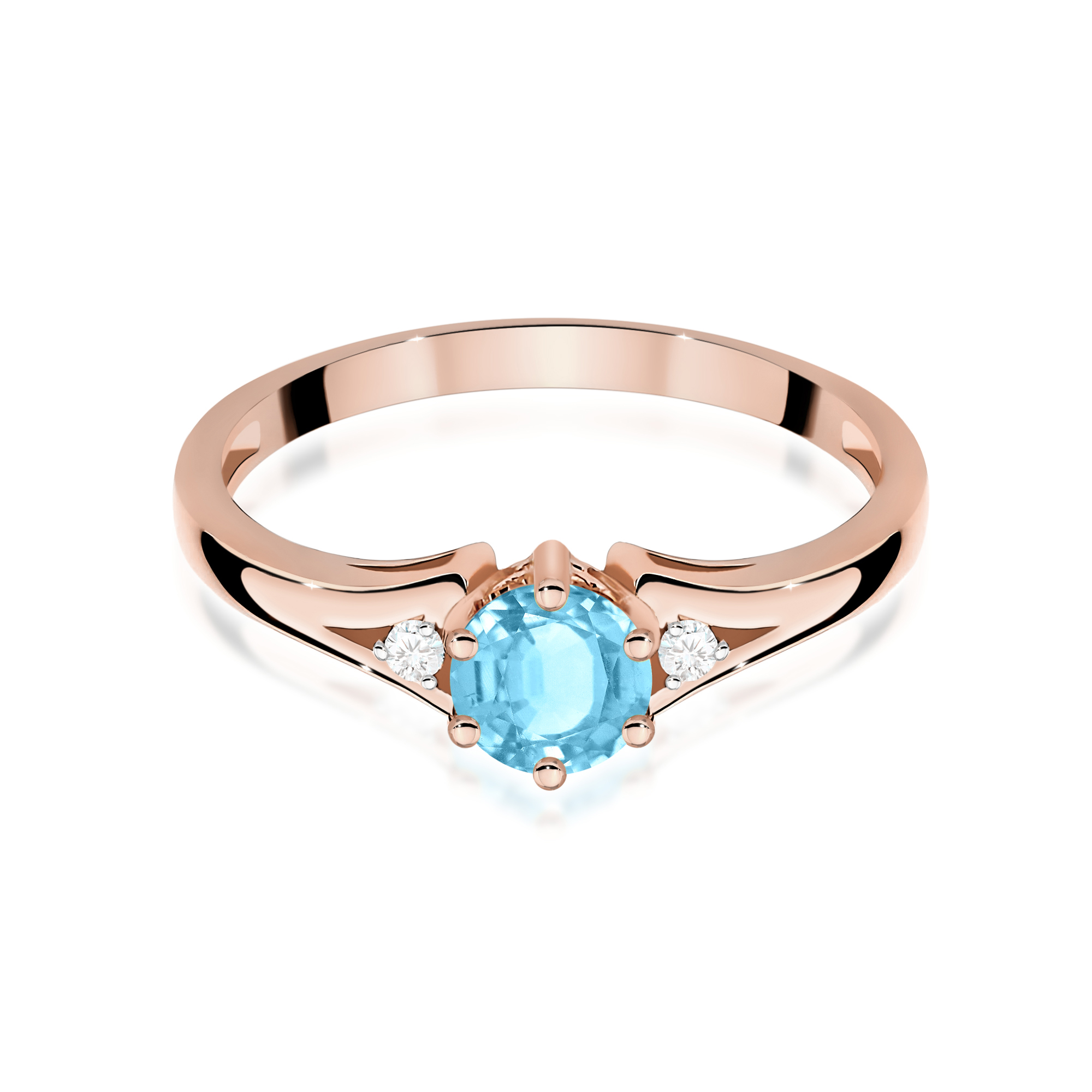 Pierścionek z kamieniem topaz swiss 0,50 ct · W0076 - obrazek 2