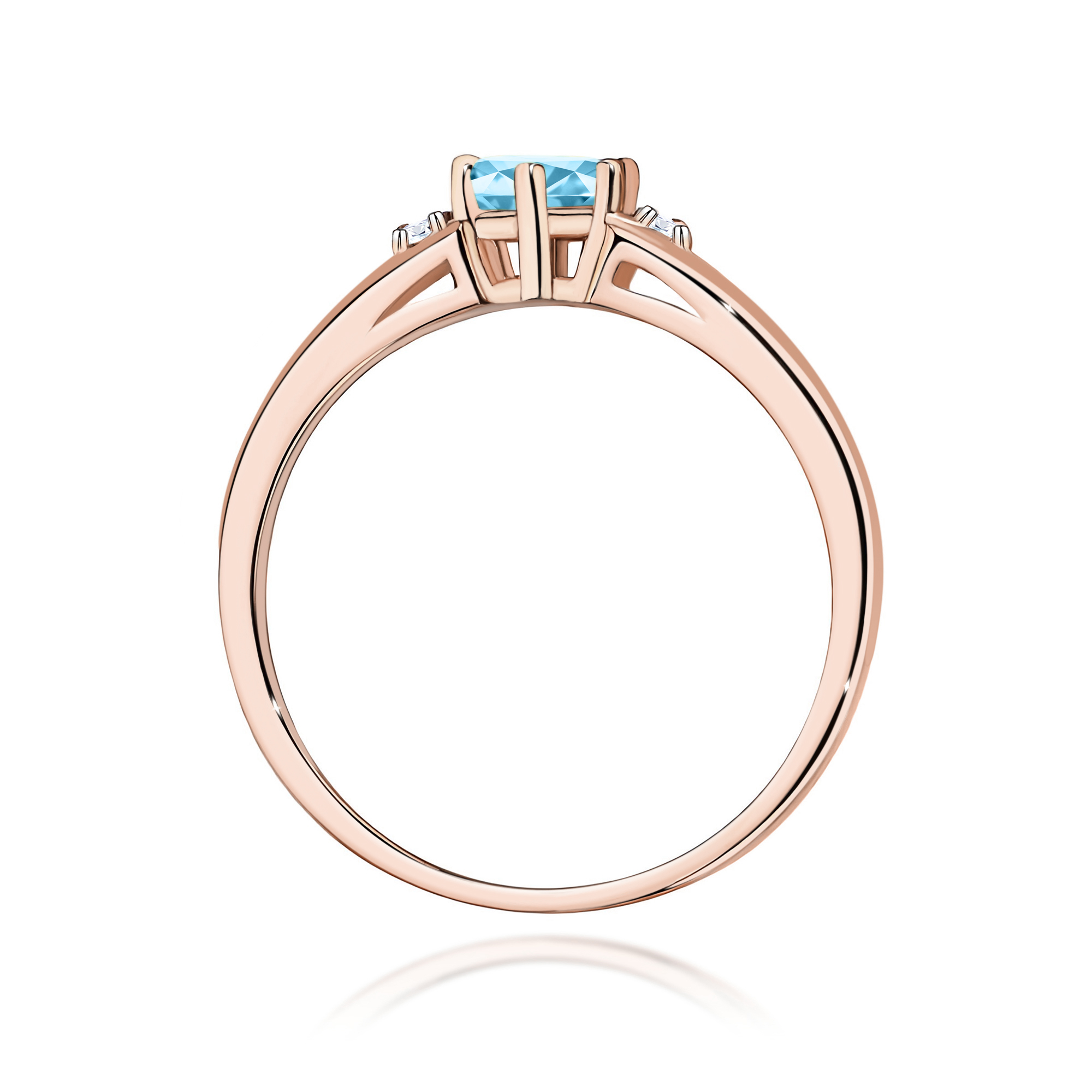 Pierścionek z kamieniem topaz swiss 0,50 ct · W0076 - obrazek 3