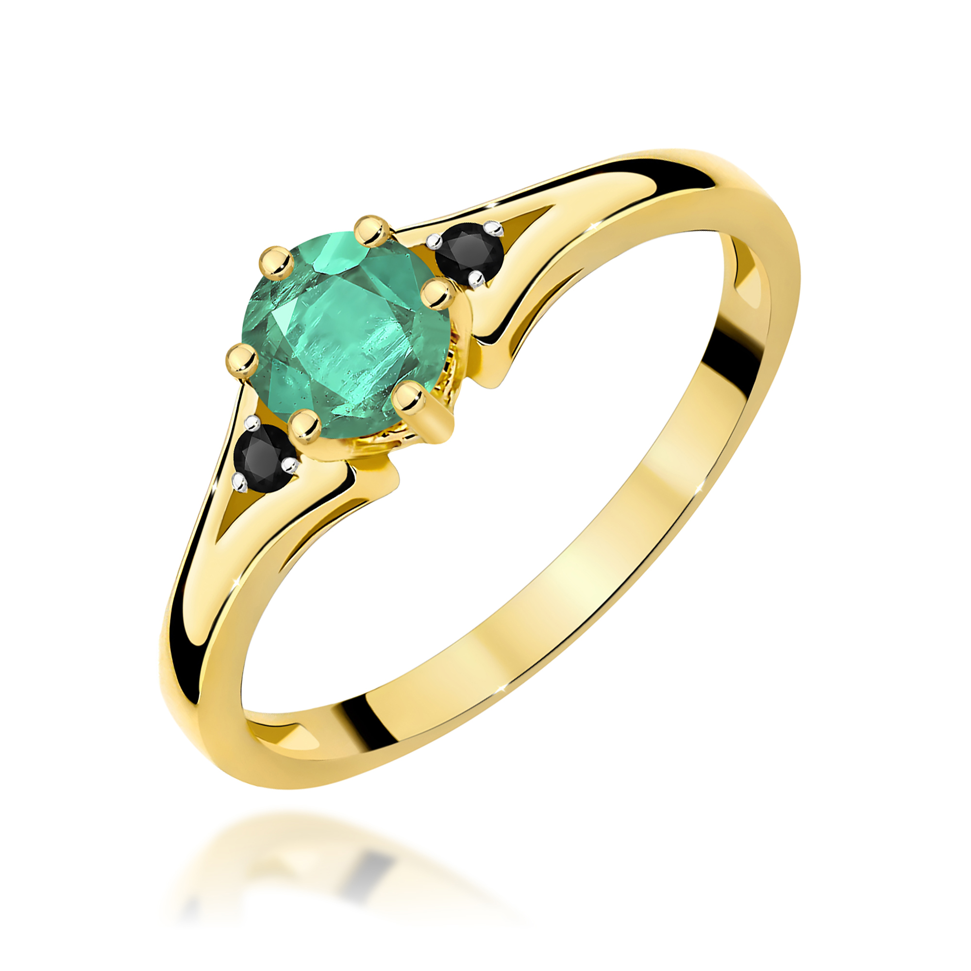 Pierścionek z szmaragdem 0,50 ct · W0076