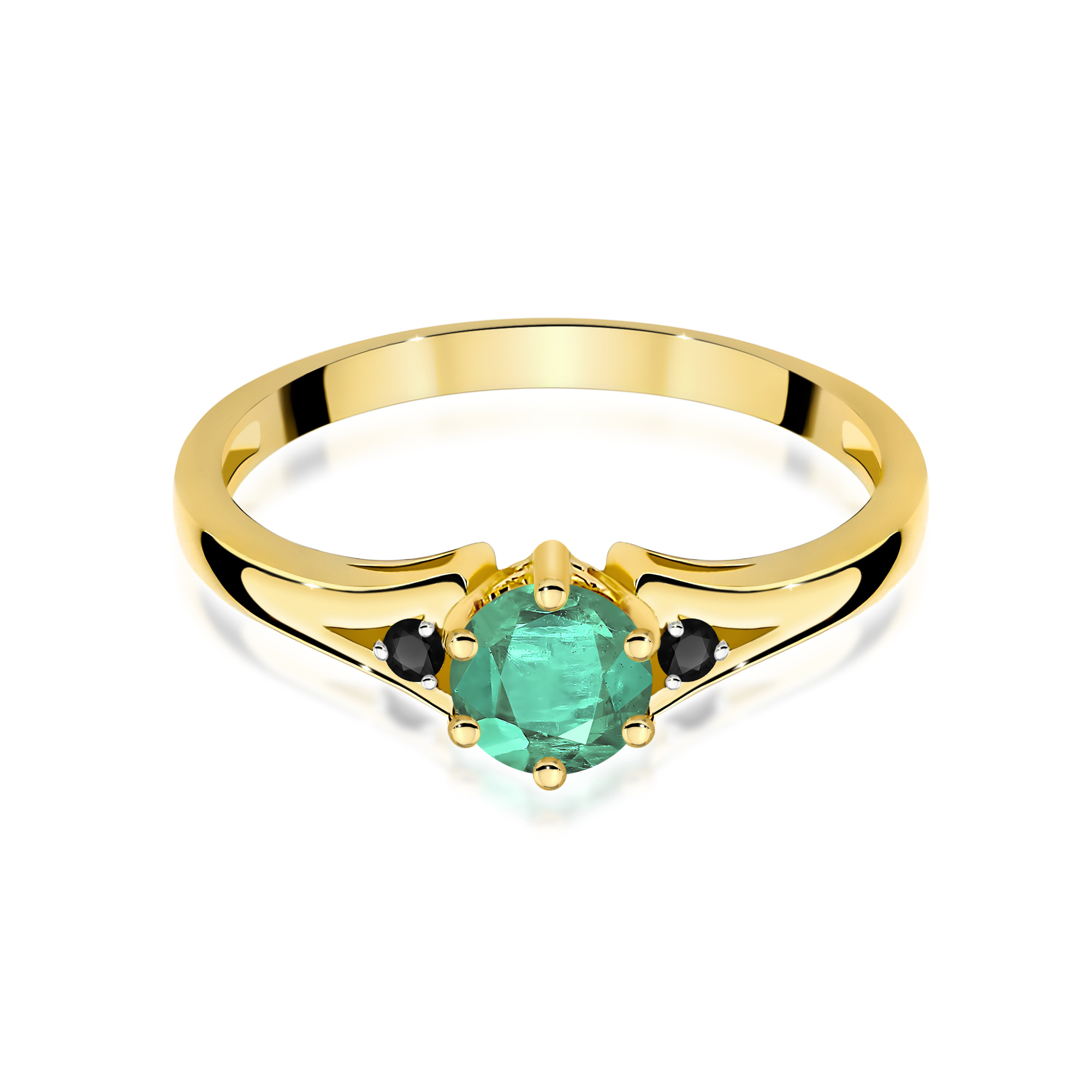 Pierścionek z szmaragdem 0,50 ct · W0076 - obrazek 2
