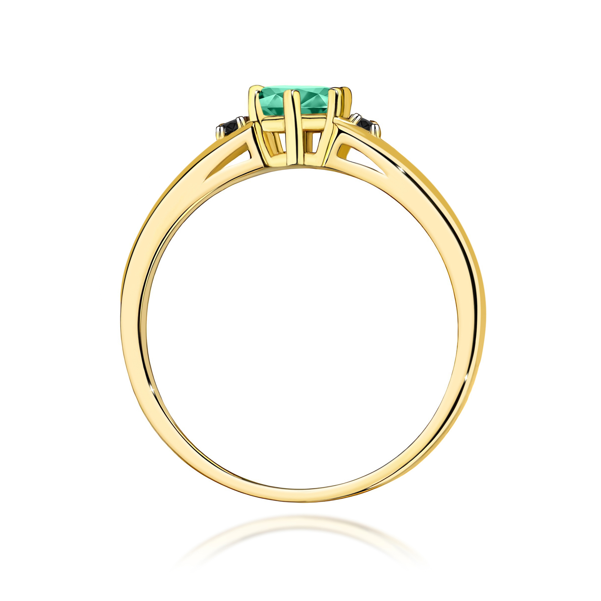 Pierścionek z szmaragdem 0,50 ct · W0076 - obrazek 3
