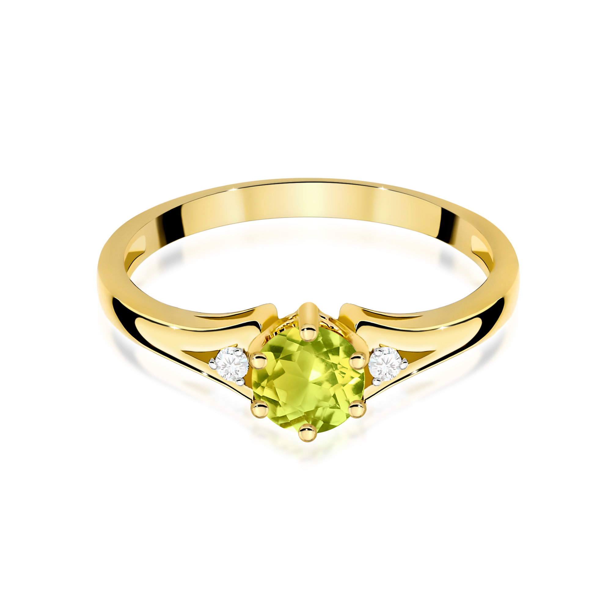 Pierścionek z kamieniem oliwin 0,60 ct · W0076 - obrazek 2