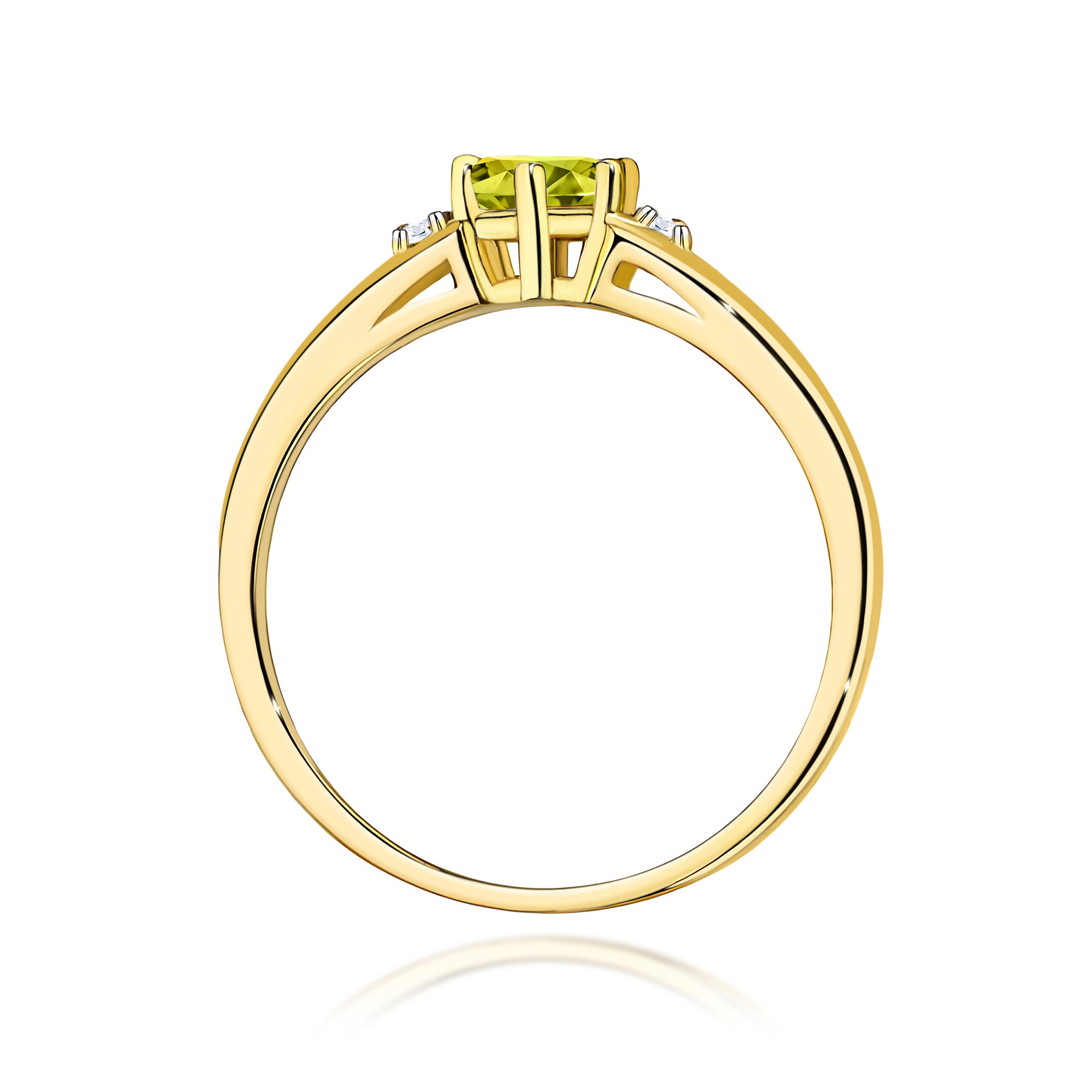 Pierścionek z kamieniem oliwin 0,60 ct · W0076 - obrazek 3