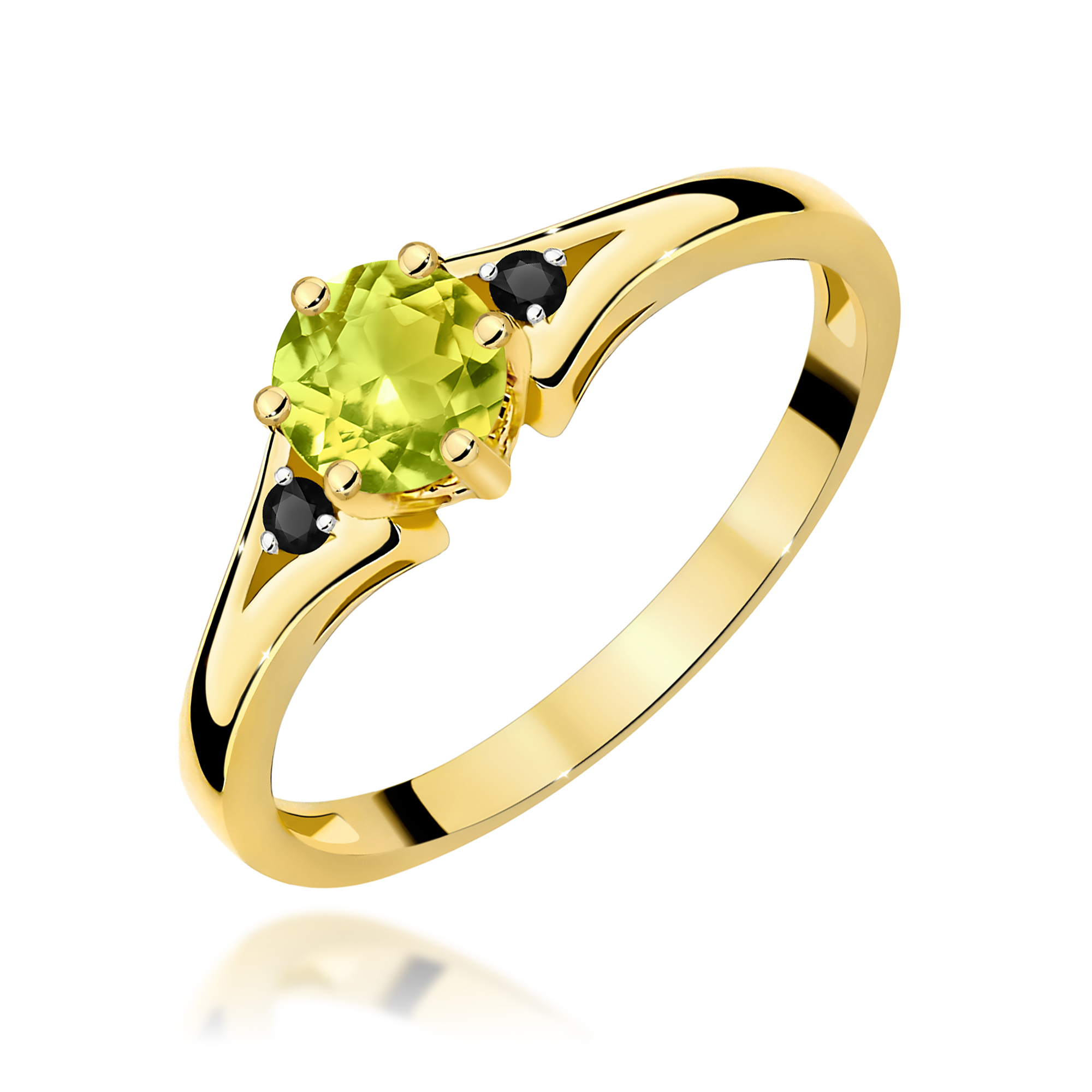 Pierścionek z kamieniem oliwin 0,60 ct · W0076