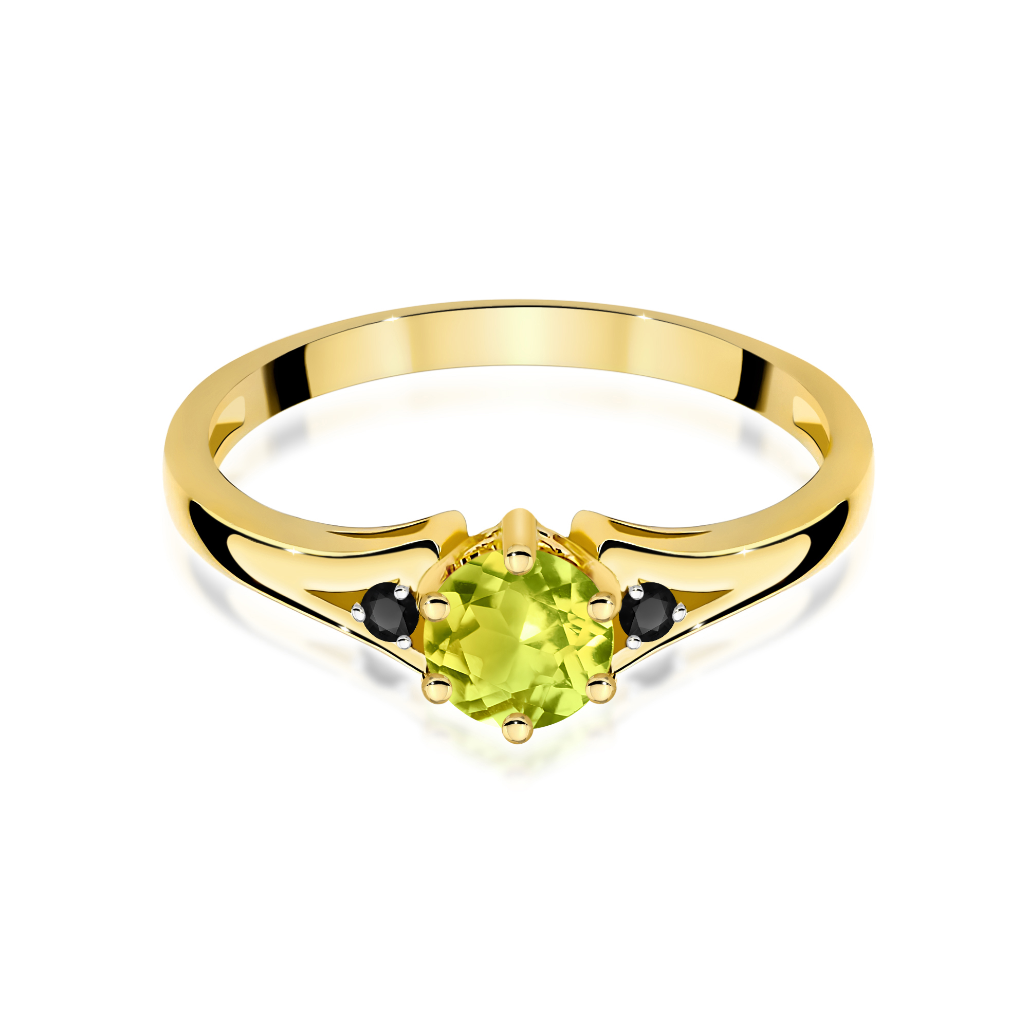 Pierścionek z kamieniem oliwin 0,60 ct · W0076 - obrazek 2