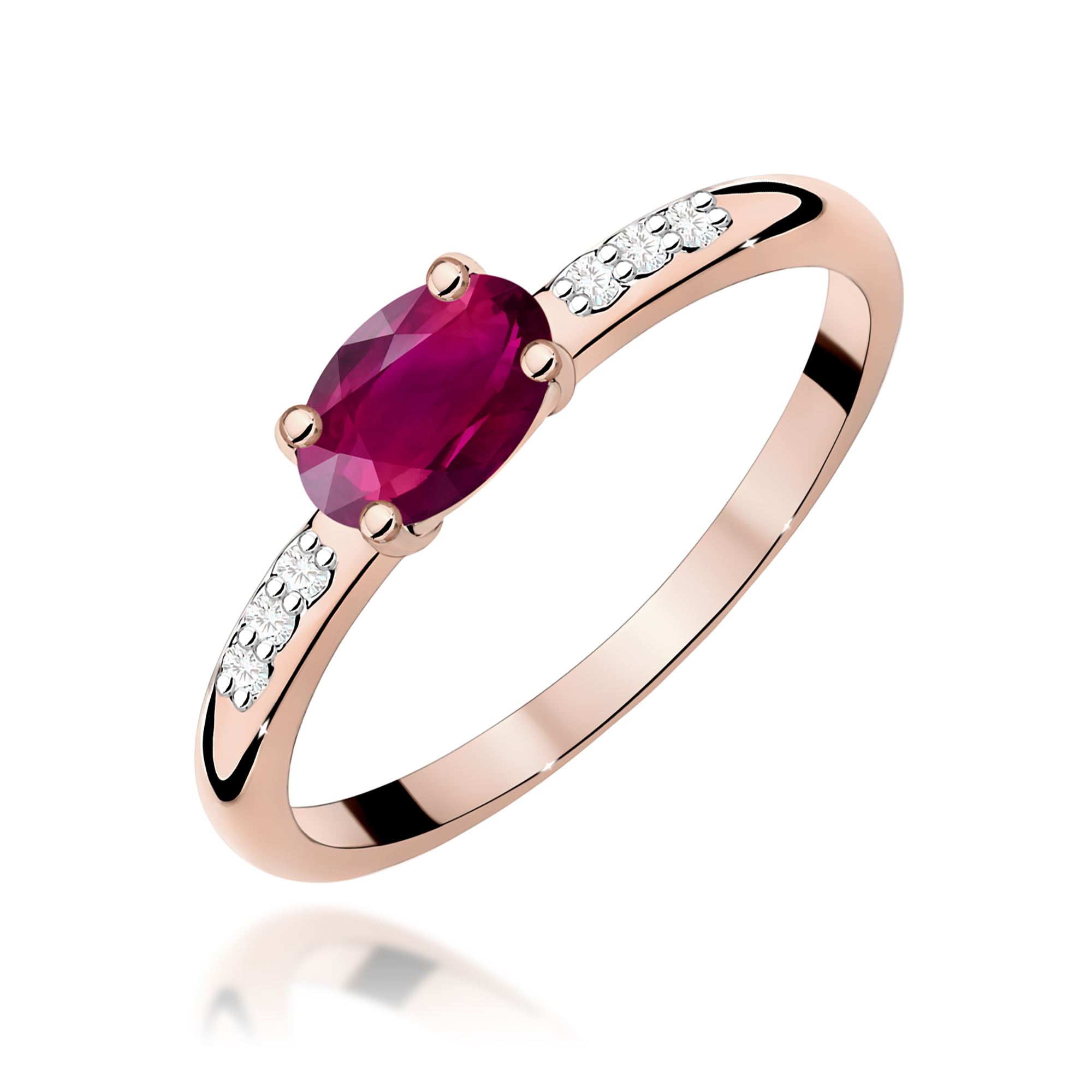 Pierścionek z kamieniem rodolit 0,50 ct W0077 · W077