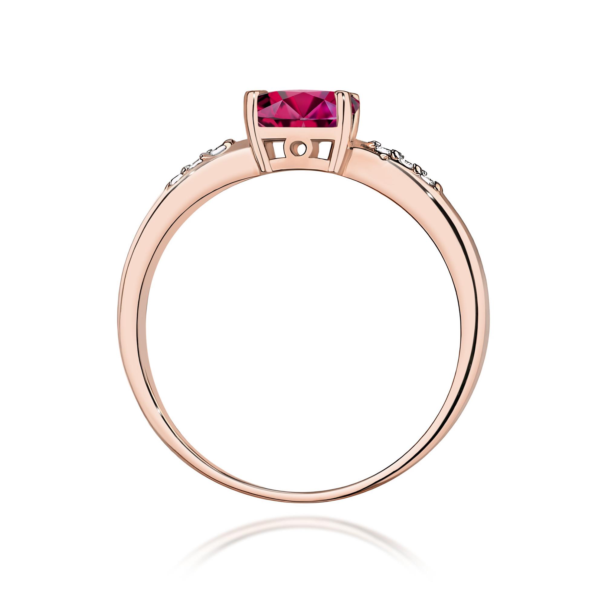 Pierścionek z kamieniem rodolit 0,50 ct W0077 · W077 - obrazek 3