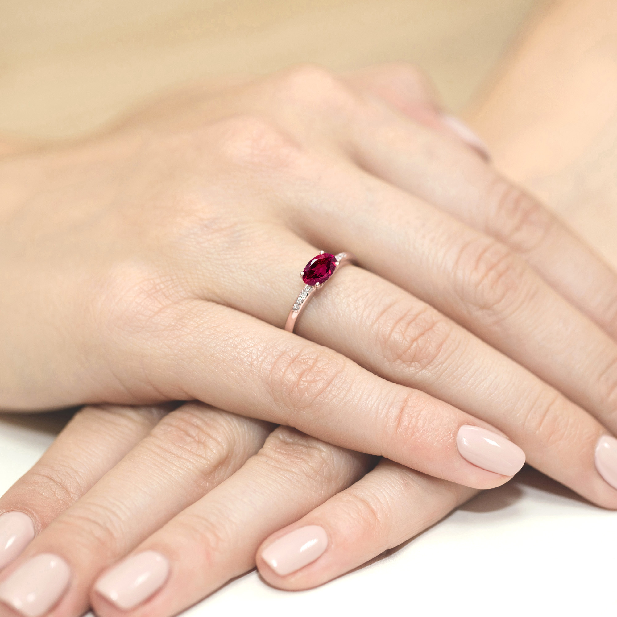 Pierścionek z kamieniem rodolit 0,50 ct W0077 · W077 - obrazek 4