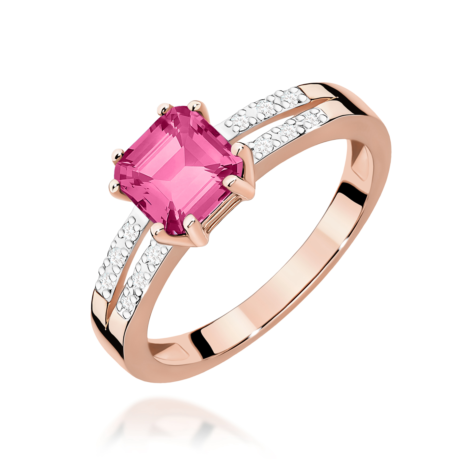 Pierścionek z kamieniem topaz różowy 1,10 ct W0079 · W079
