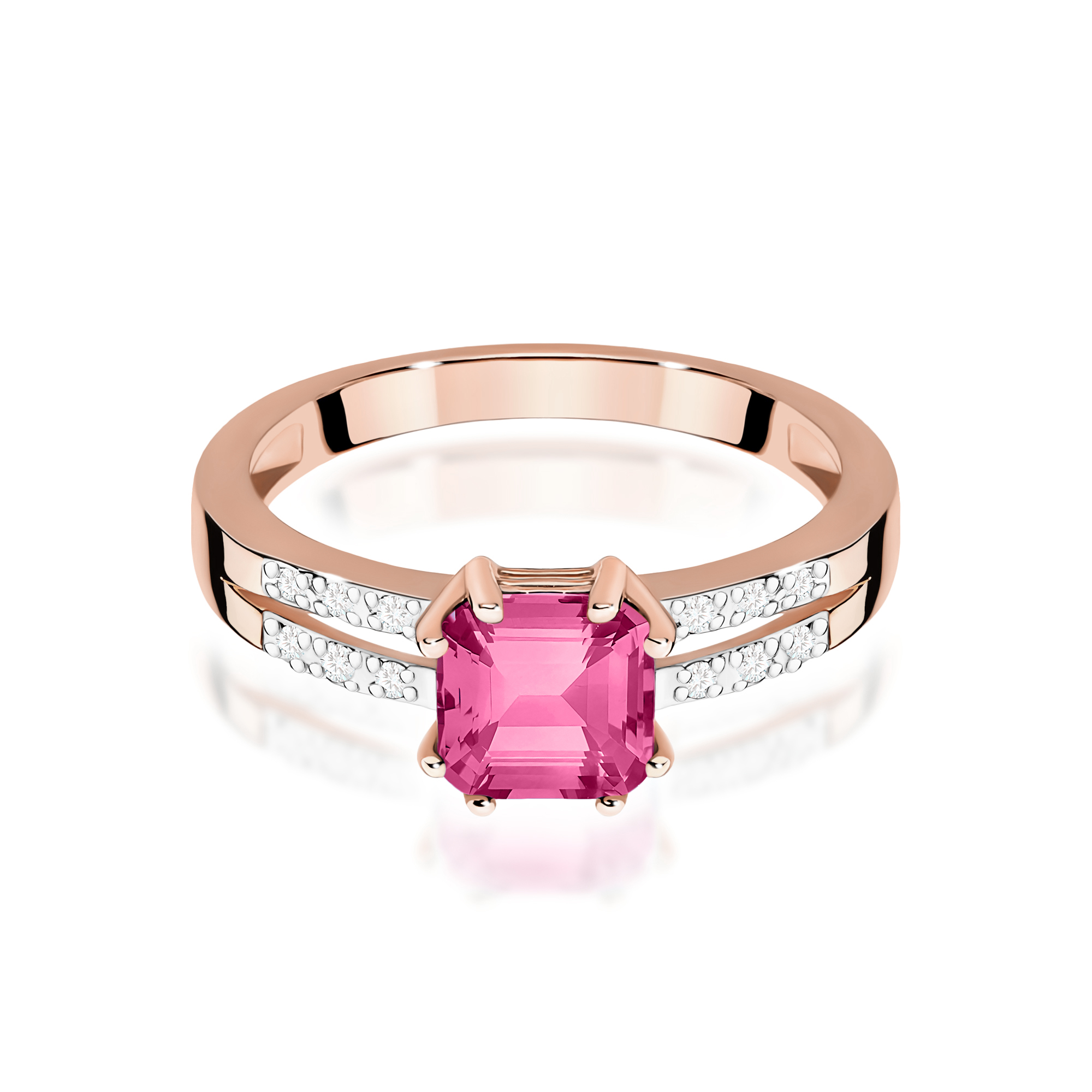 Pierścionek z kamieniem topaz różowy 1,10 ct W0079 · W079 - obrazek 2