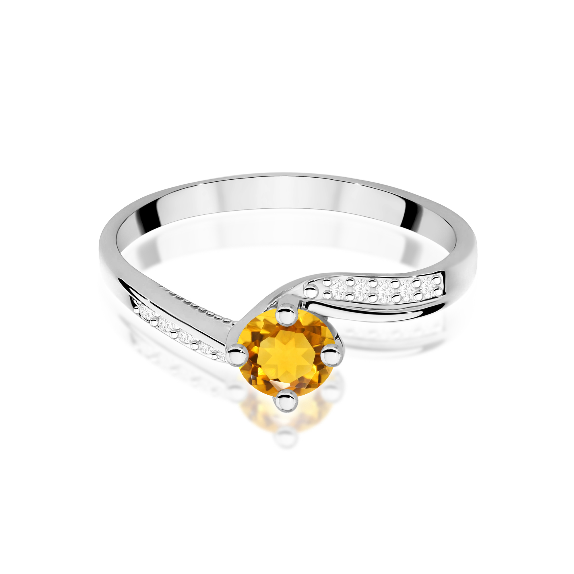 Pierścionek z kamieniem cytryn 0,50 ct W0084 · W084 - obrazek 2