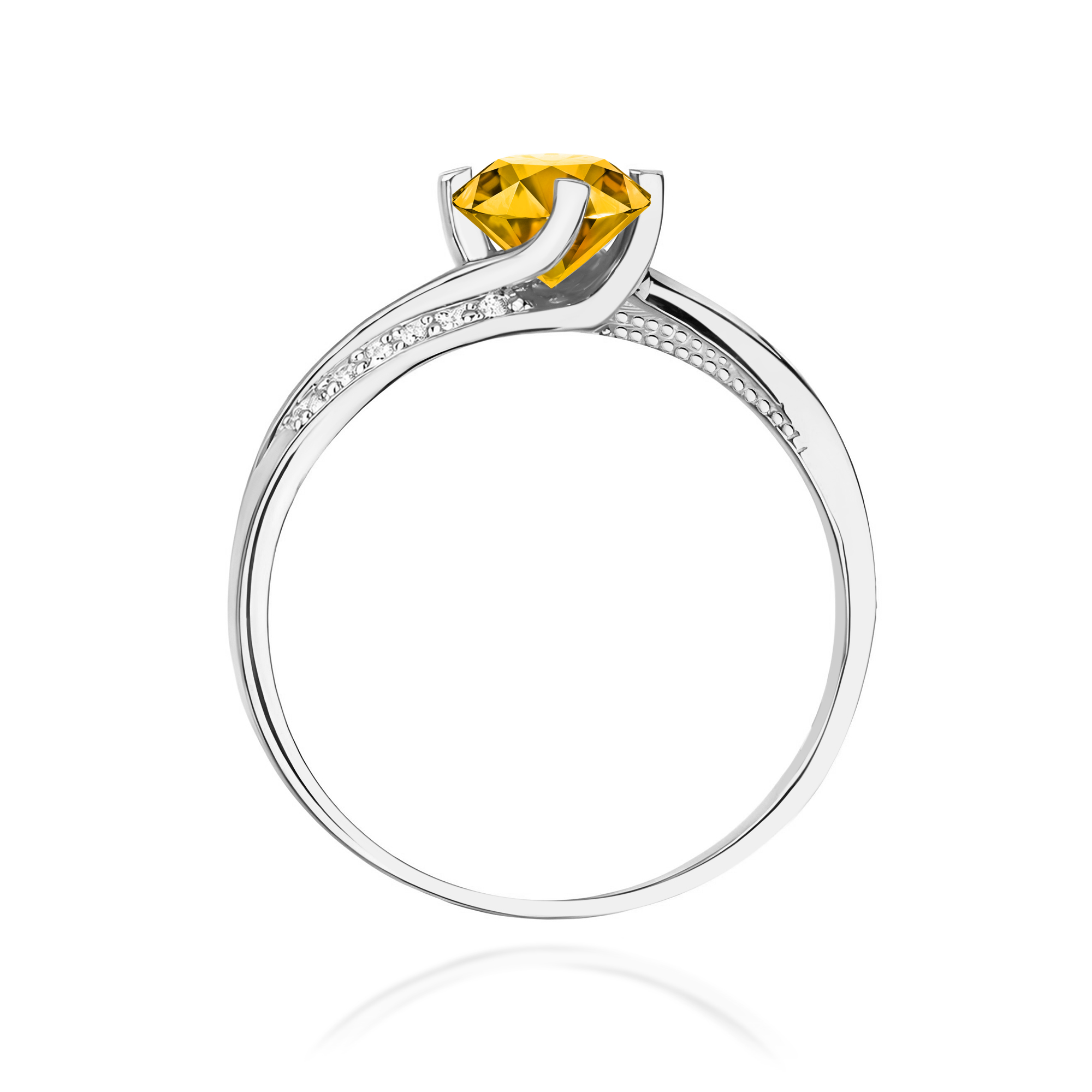 Pierścionek z kamieniem cytryn 0,50 ct W0084 · W084 - obrazek 3