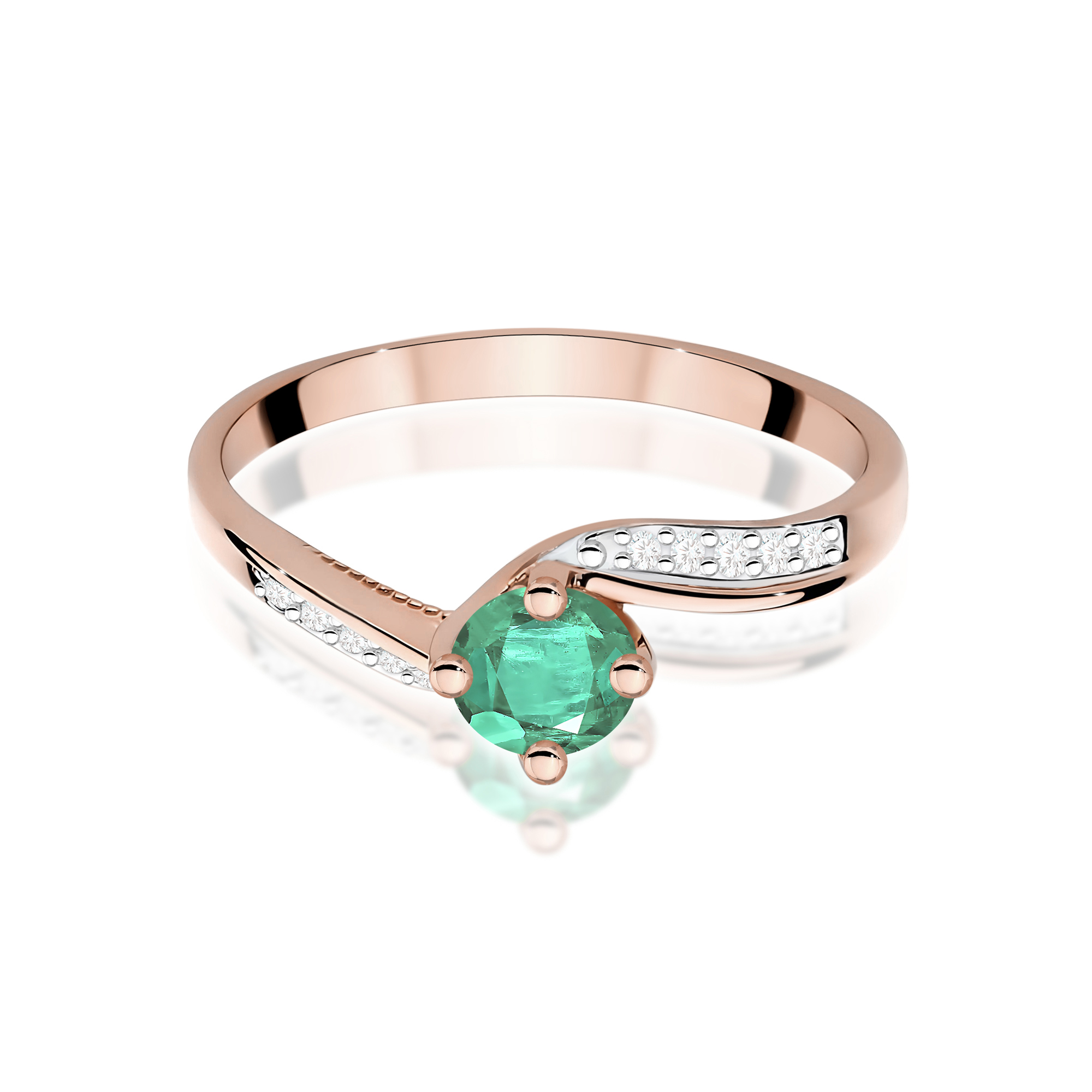 Pierścionek z szmaragdem 0,50 ct W0084 · W084 - obrazek 2