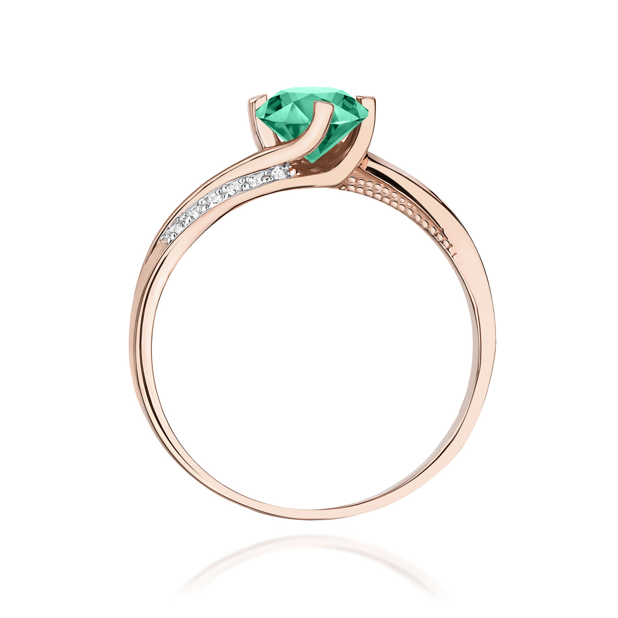Pierścionek z szmaragdem 0,50 ct W0084 · W084 - obrazek 3
