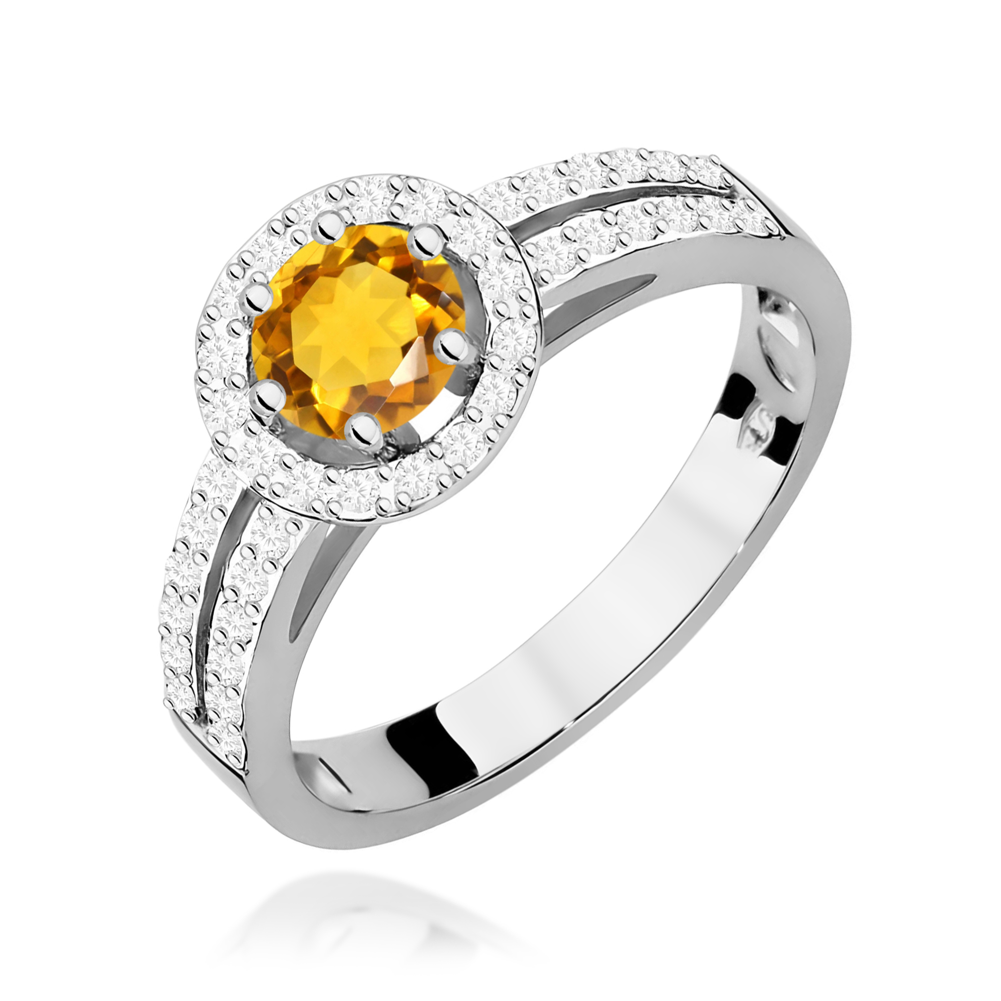 Pierścionek z kamieniem cytryn 0,50 ct W0087 · W087