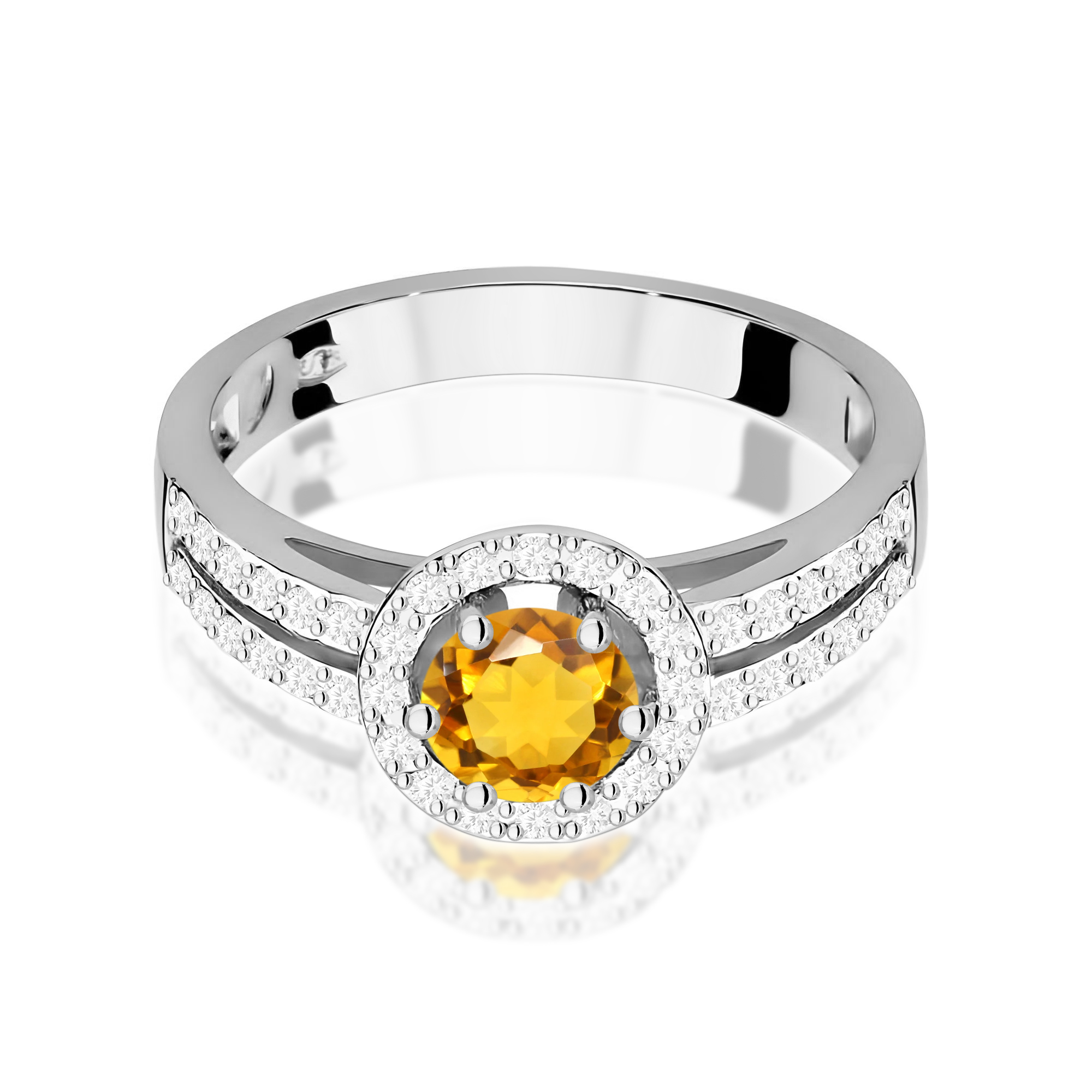 Pierścionek z kamieniem cytryn 0,50 ct W0087 · W087 - obrazek 2