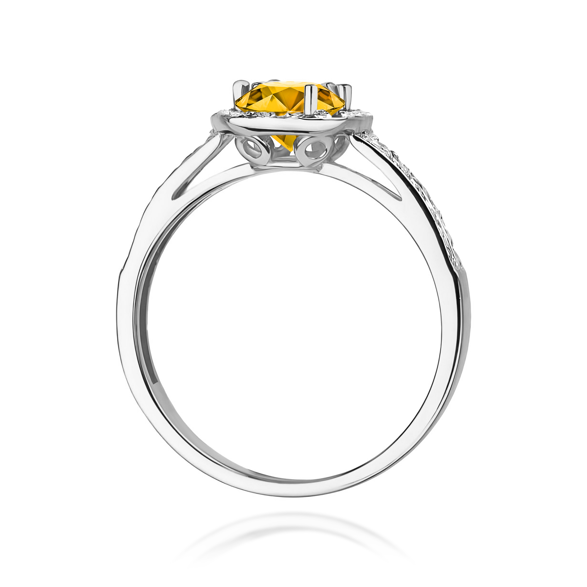 Pierścionek z kamieniem cytryn 0,50 ct W0087 · W087 - obrazek 3