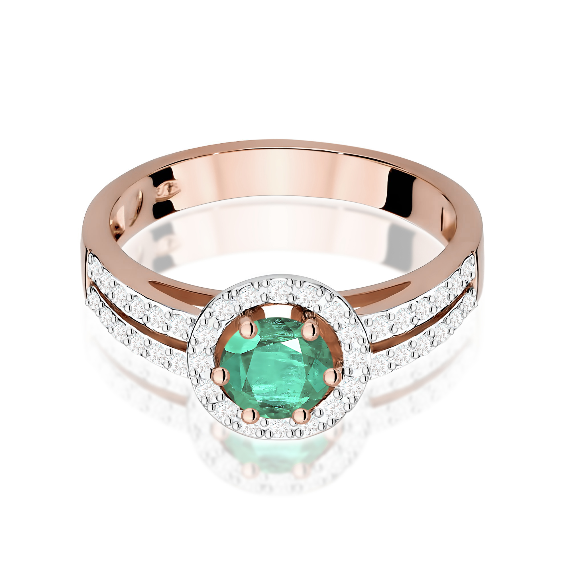 Pierścionek z szmaragdem 0,50 ct W0087 · W087 - obrazek 2