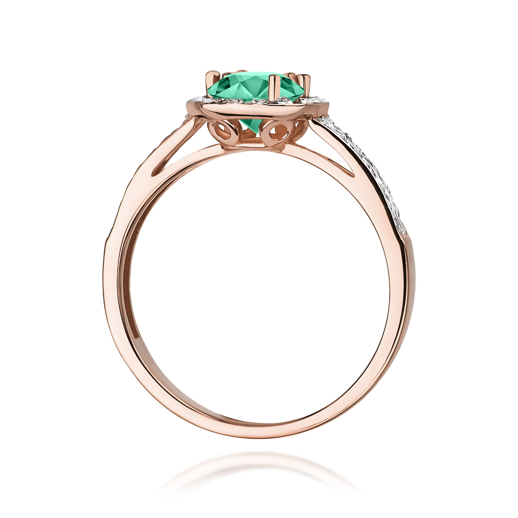 Pierścionek z szmaragdem 0,50 ct W0087 · W087 - obrazek 3