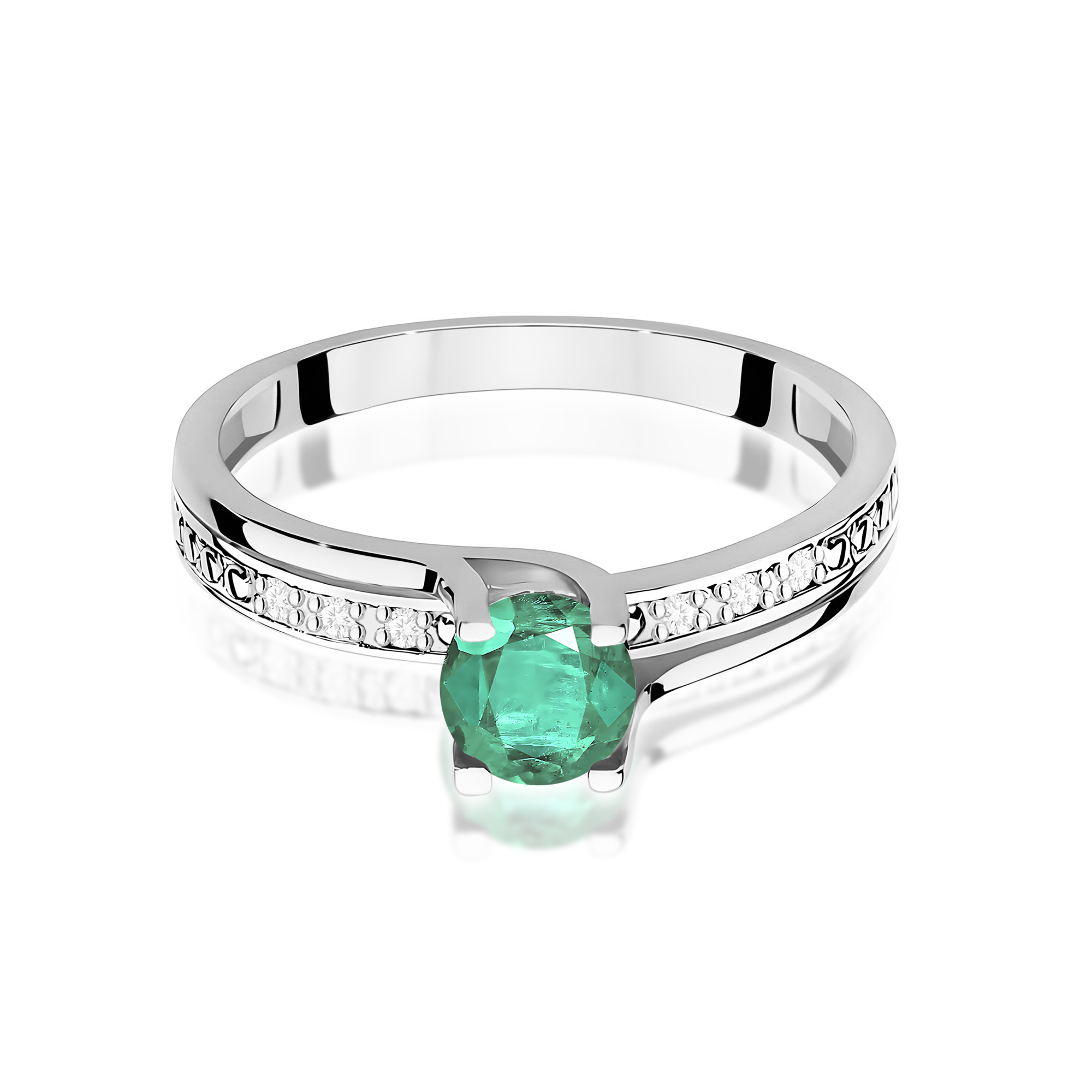 Pierścionek z szmaragdem 0,50 ct W0106 · W106 - obrazek 2