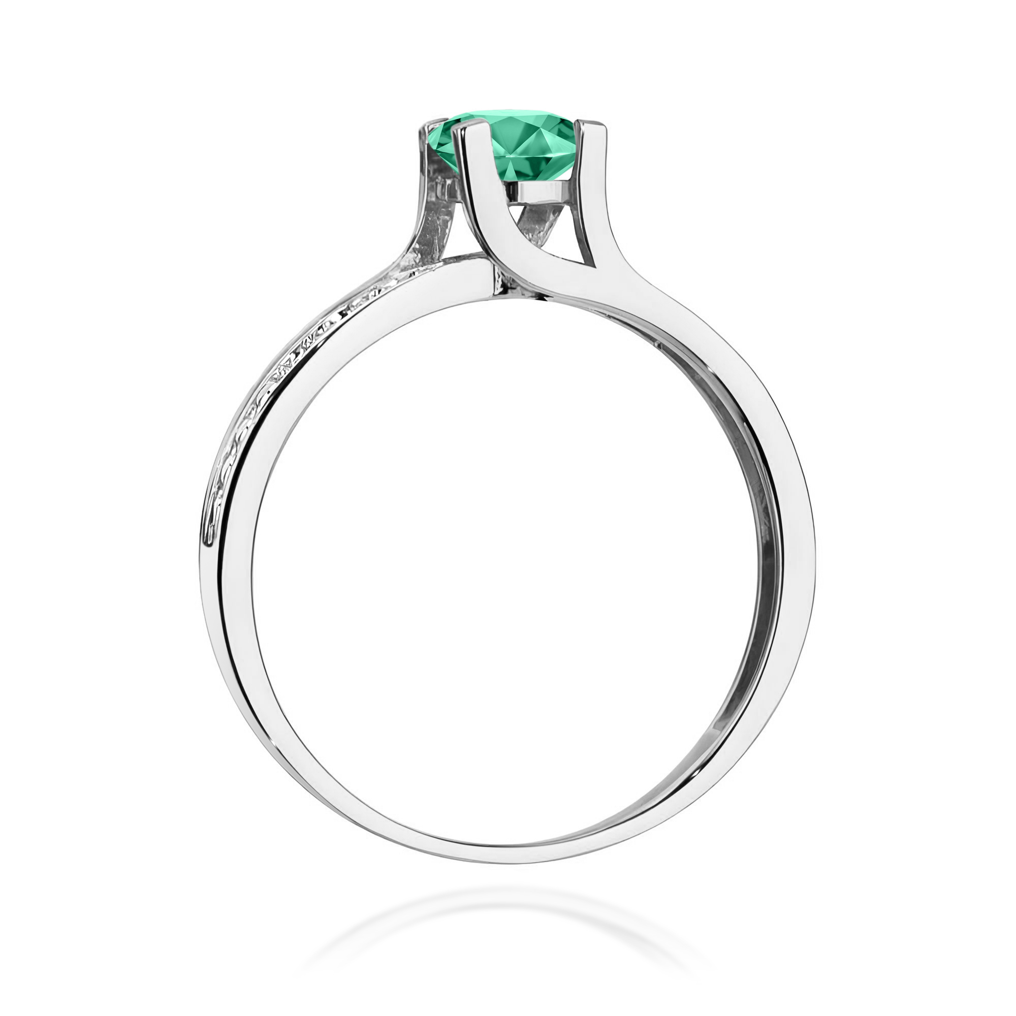 Pierścionek z szmaragdem 0,50 ct W0106 · W106 - obrazek 3